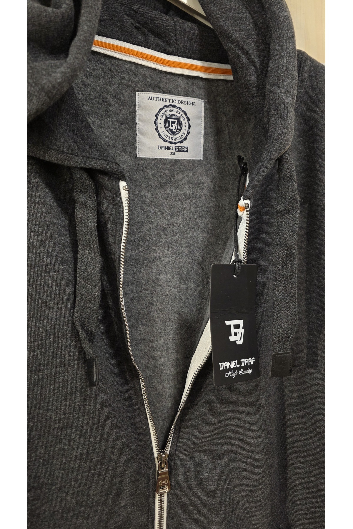 trendbysena Fermuarlı Kapüşonlu Unisex Büyük Beden Sweatshirt görsel 4