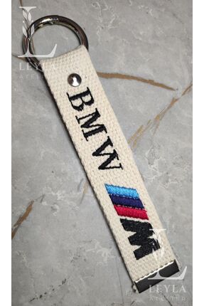 LEYLA ATELIER Metal Detaylı Nakışlı Araba Anahtarlığı - Uzun Ömürlü, Şık ve D...