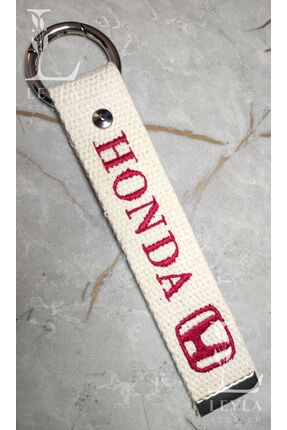 LEYLA ATELIER Metal Detaylı Nakışlı Araba Anahtarlığı - Uzun Ömürlü, Şık ve D...