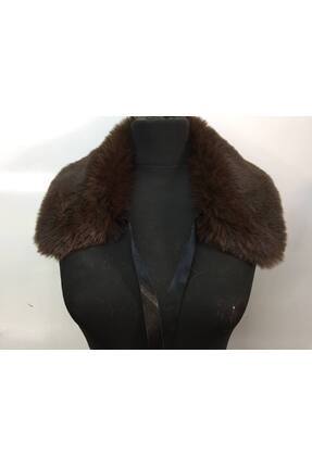 kurkyaka Kürk yaka kahverengi