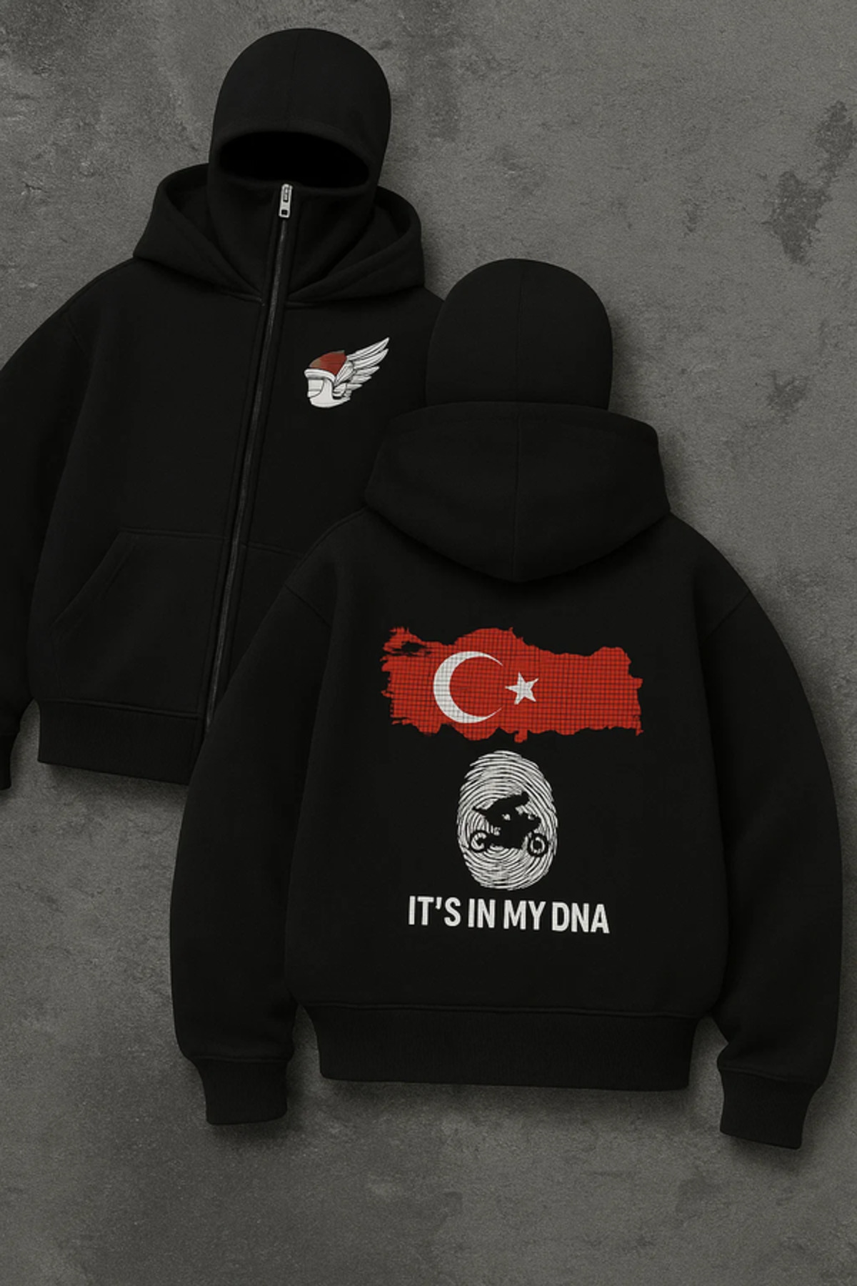 Genel Markalar Maskeli Oversize Kapüşonlu (baskılı)78