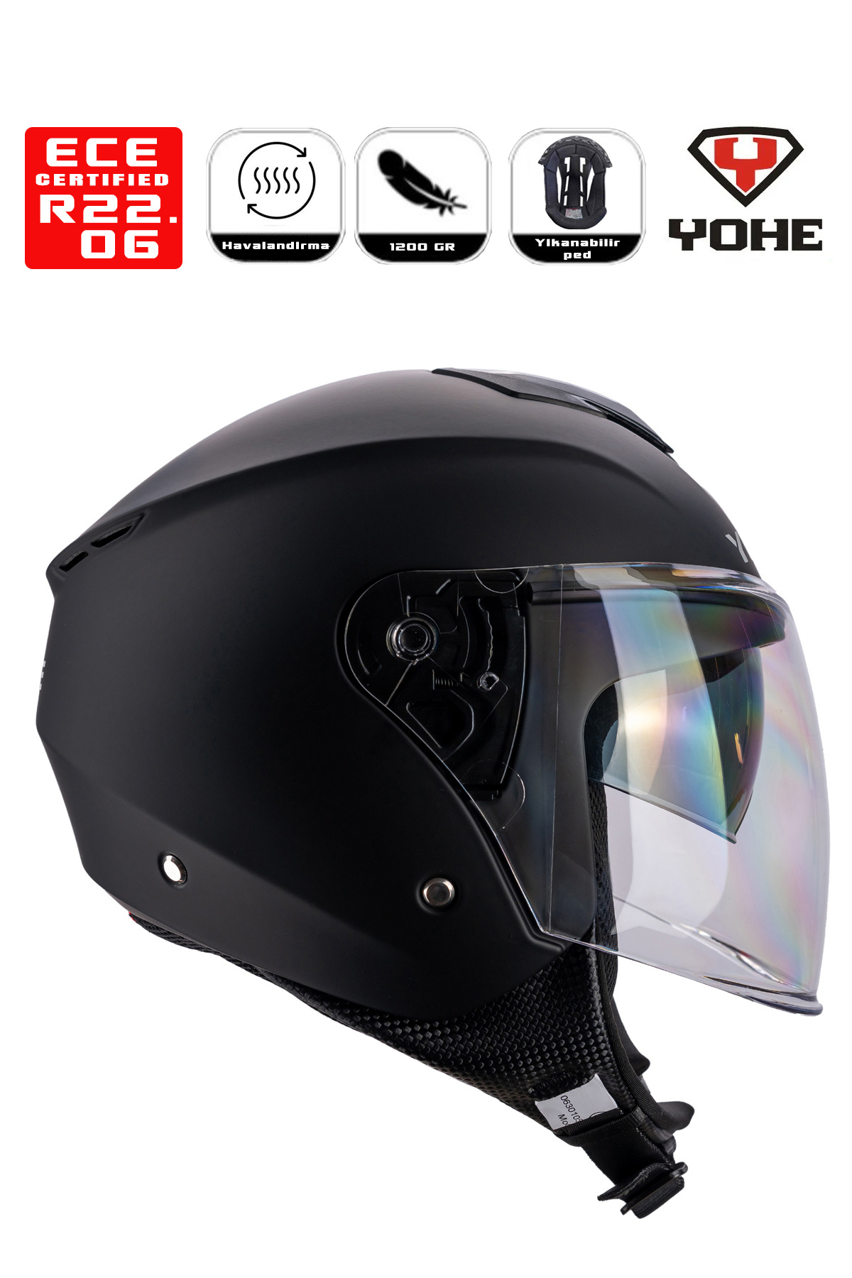 Yohe MOTOR KASKI 852-MATT BLACK