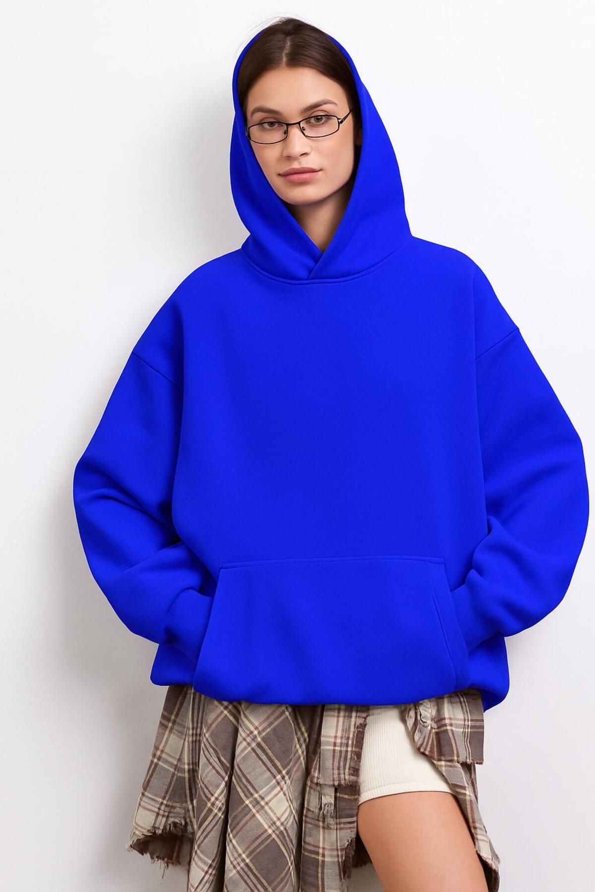 DM DOLCE MORE 3-Thread Jersey Printed Unisex Hooded Sweatshirt
