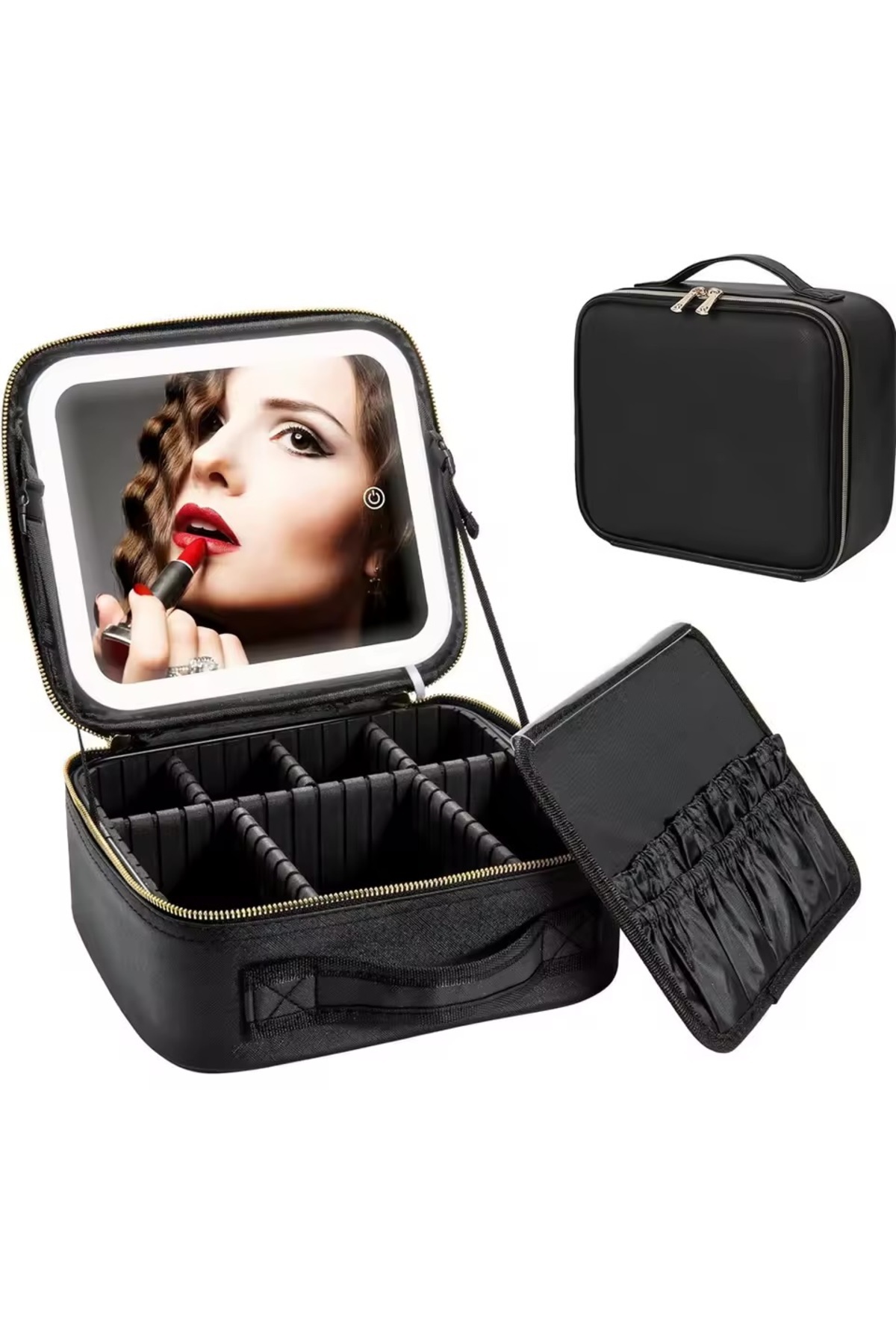 Lazım Shop Led Aynalı Organizer Seyahat Makyaj Çantası