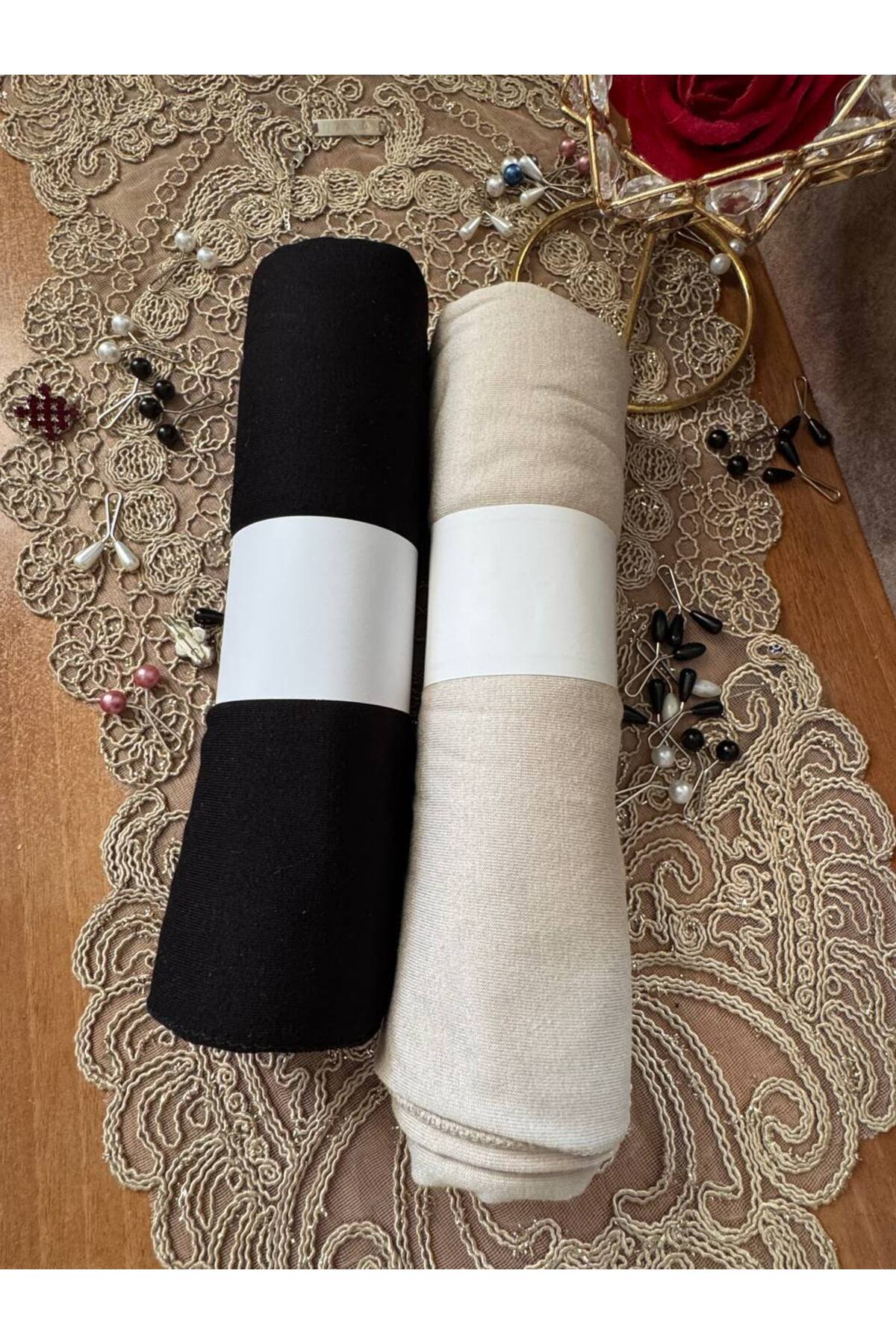2-Piece Combed Plain Shawl (