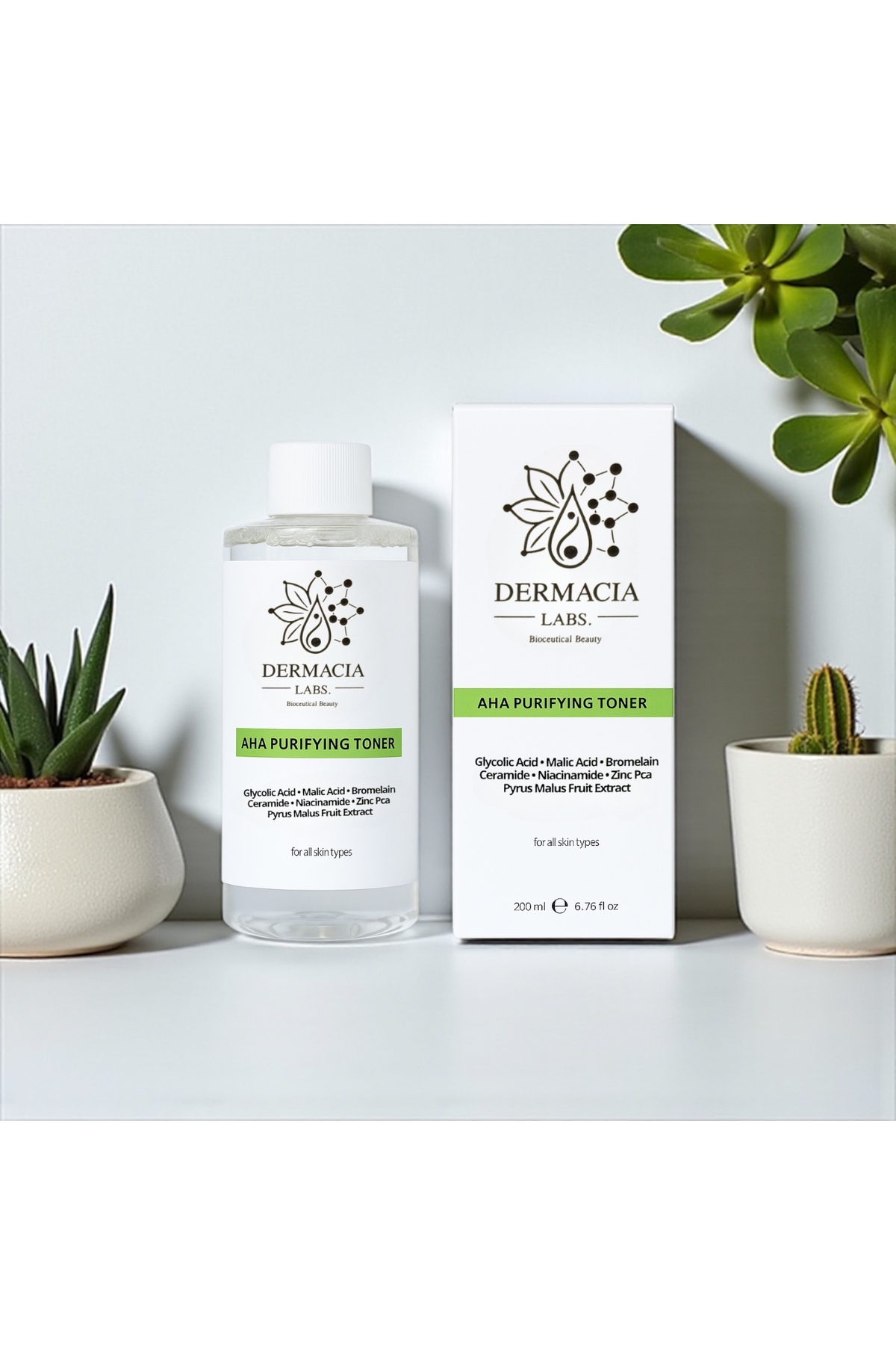 Aydınlatıcı, Leke Karşıtı, Glikolik Tonik, Zinc Pca, Ceramide, Niacinamide 200 ml — DL-TN200 — تصویر 2 از 4