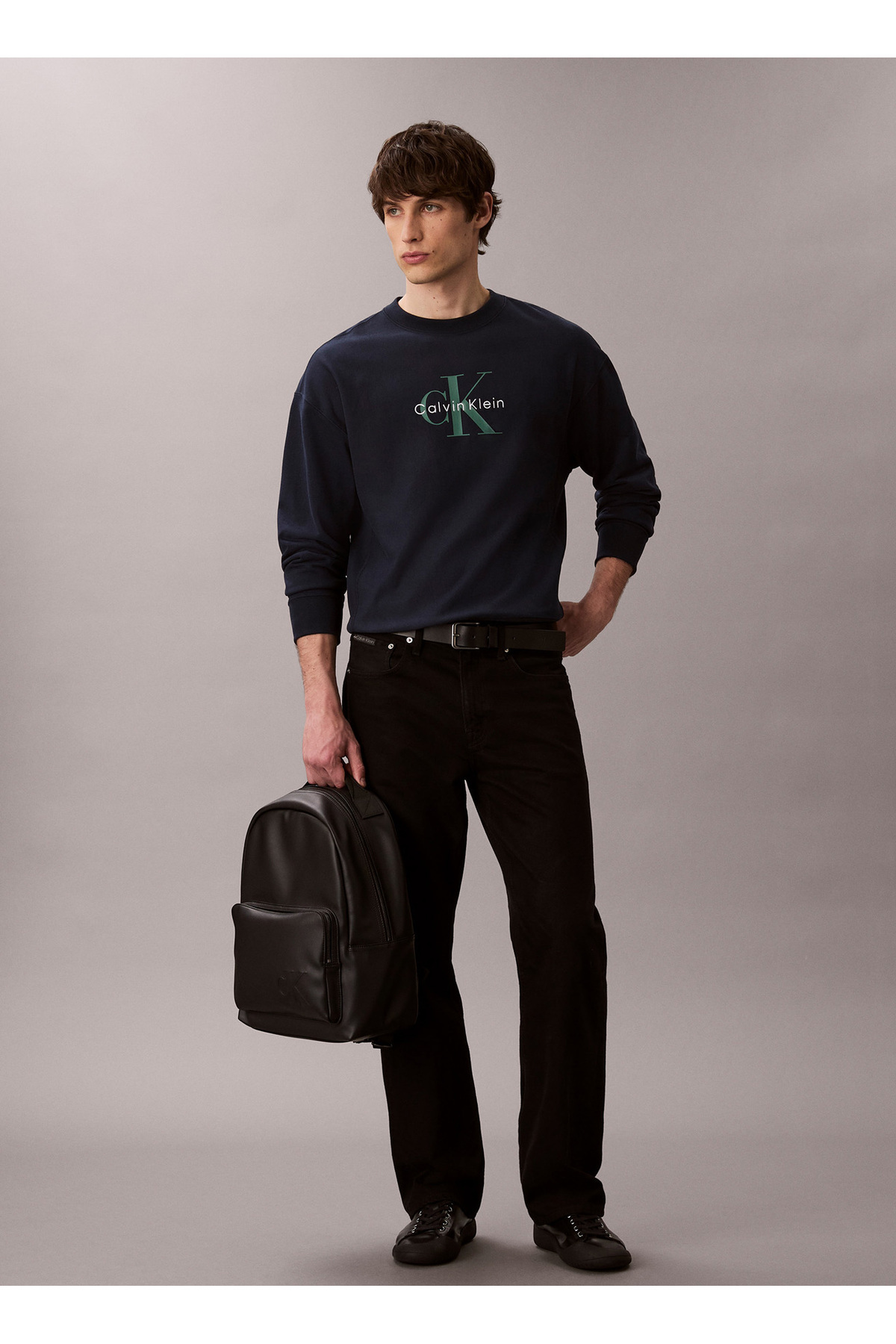 کلوین کلاین کوله پشتی مردانه مشکی BOLD CK ROUND BACKPACK