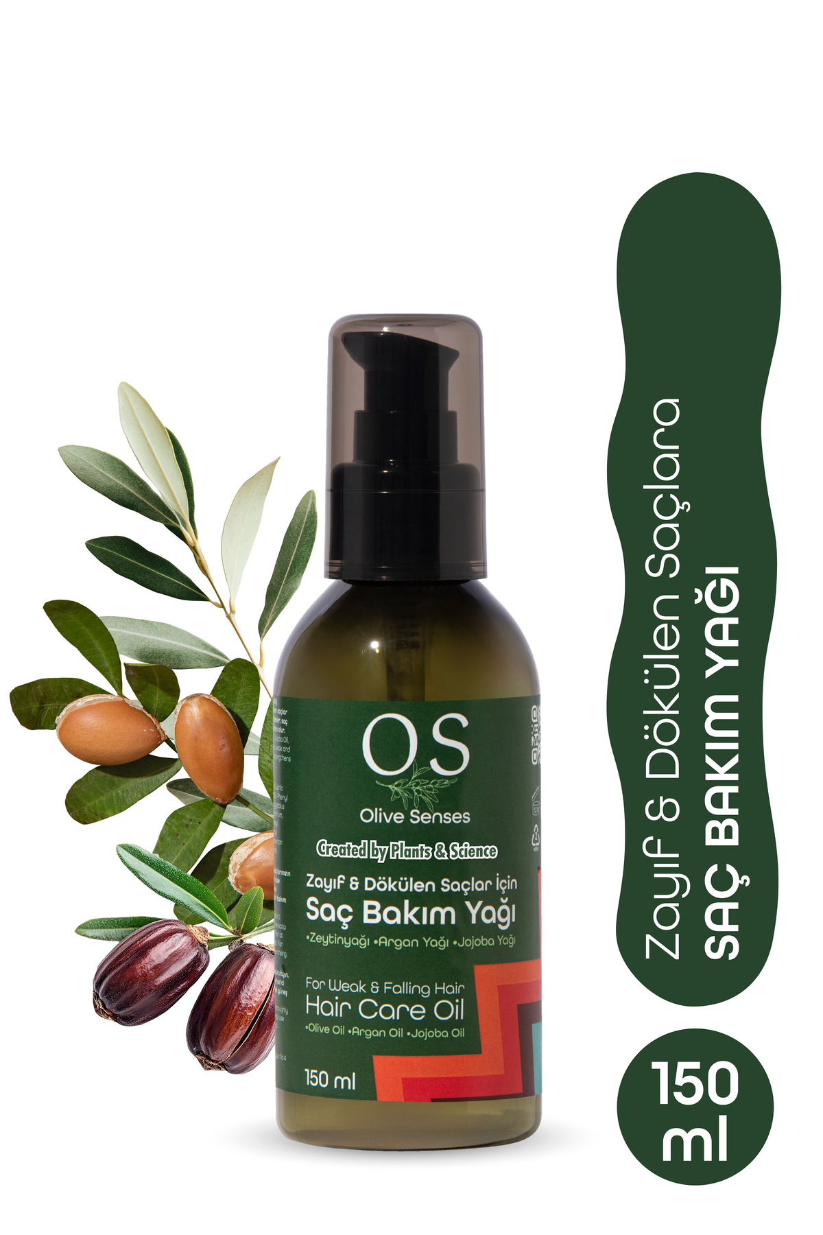 Olive Senses Saç Bakım Yağı-Zayıf ve Dökülen Saçlar İçin — 01269