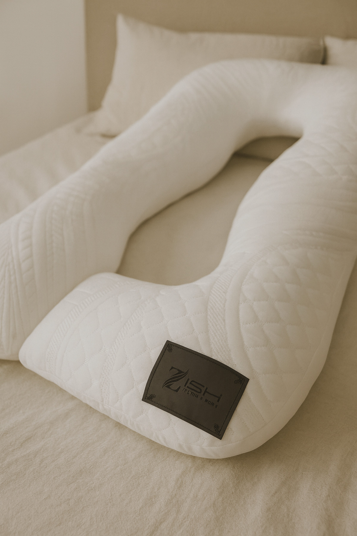 zishtekstil Huggle 5 Bölge Destekli Lucanta Yatak Kumaşlı Hamile Yastığı fotoğrafı 7 (önizleme)