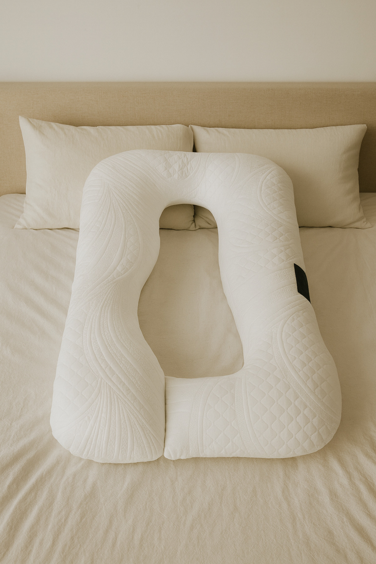 zishtekstil Huggle 5 Bölge Destekli Lucanta Yatak Kumaşlı Hamile Yastığı fotoğrafı 6 (önizleme)