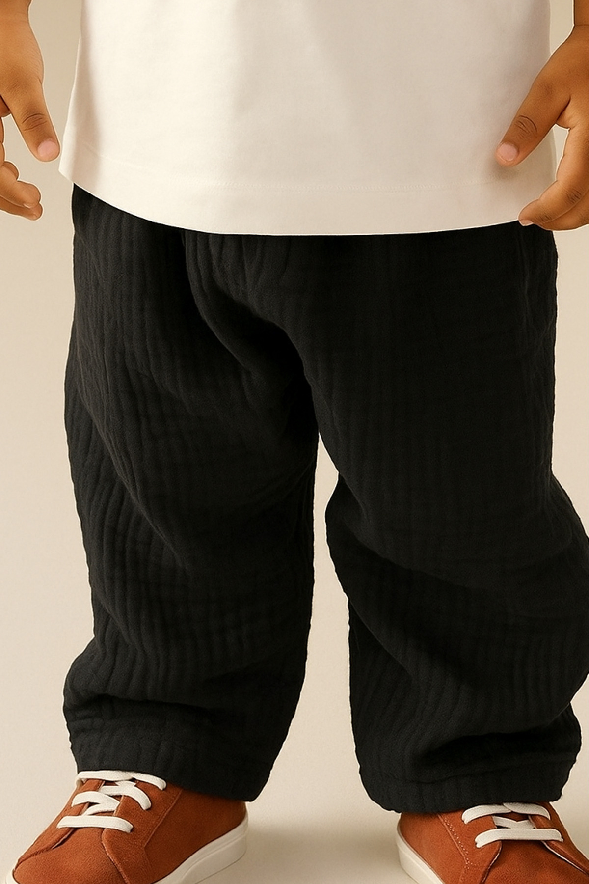 Carmin Baby Unisex bebek müslin pantolon fotoğrafı 3 (önizleme)