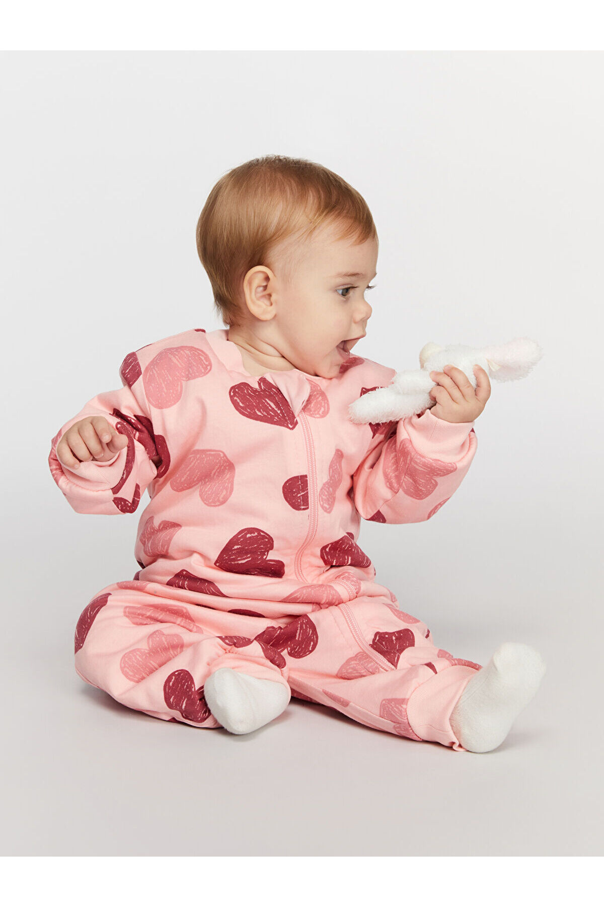 LC Waikiki LCW baby 1.6 Tog Bisiklet Yaka Uzun Kollu Kız Bebek Tulum fotoğrafı 2 (önizleme)