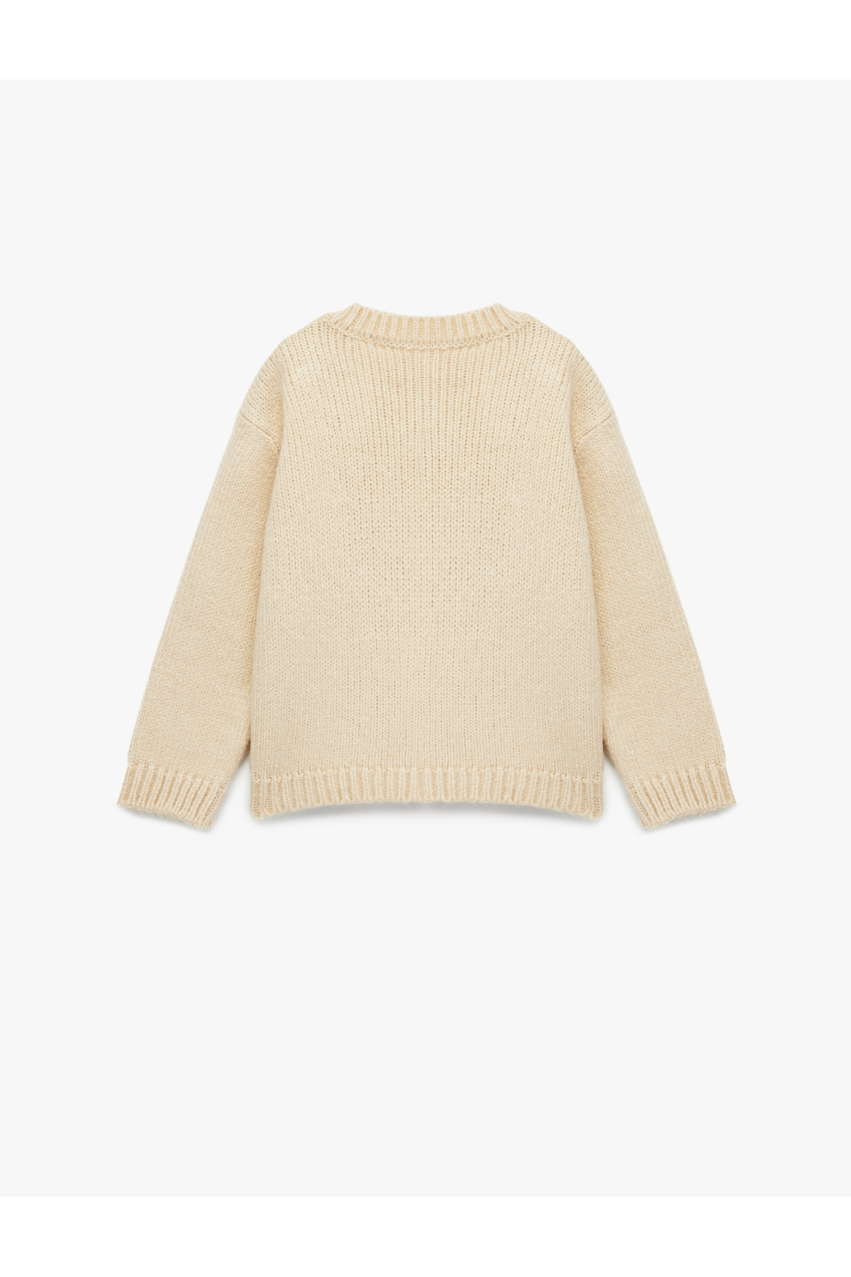 Koton Aplike Gül Detaylı Uzun Kollu Bisiklet Yaka Triko Kazak fotoğrafı 2 (önizleme)