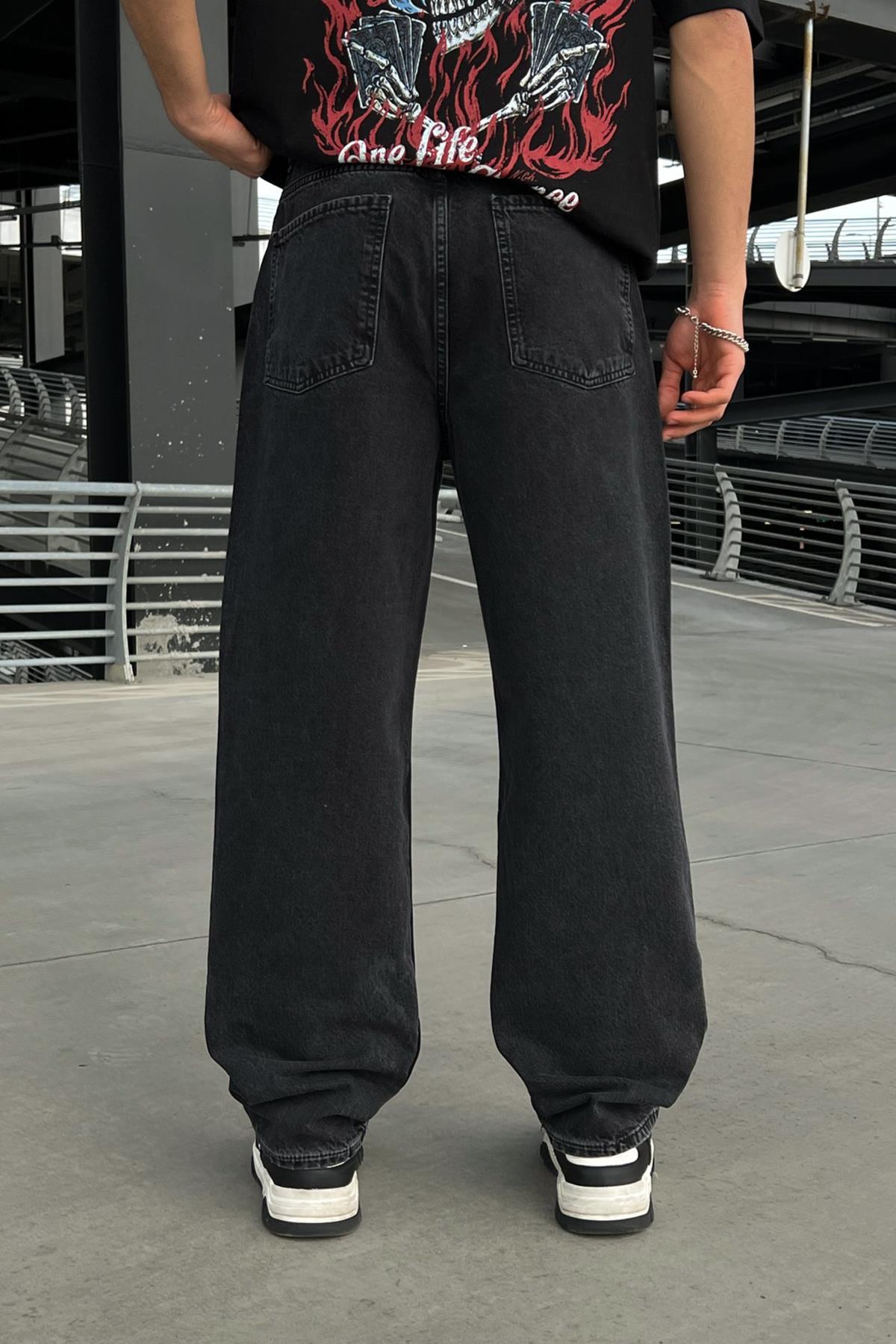 Flaw Wear  Basic Baggy Jean Antrasit - Görsel 3