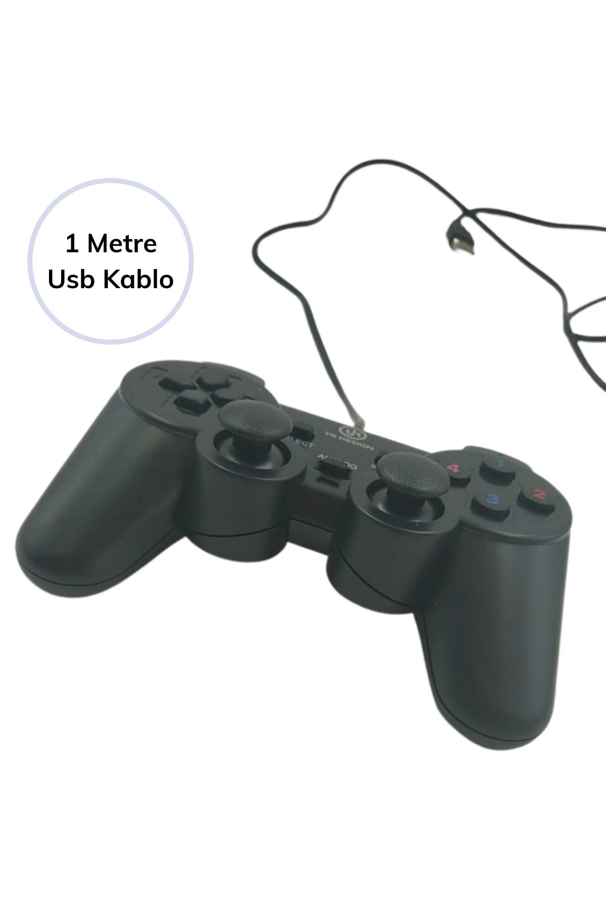 دسته بازی سیمی USB با لرزش دوگانه، سازگار با کامپیوتر