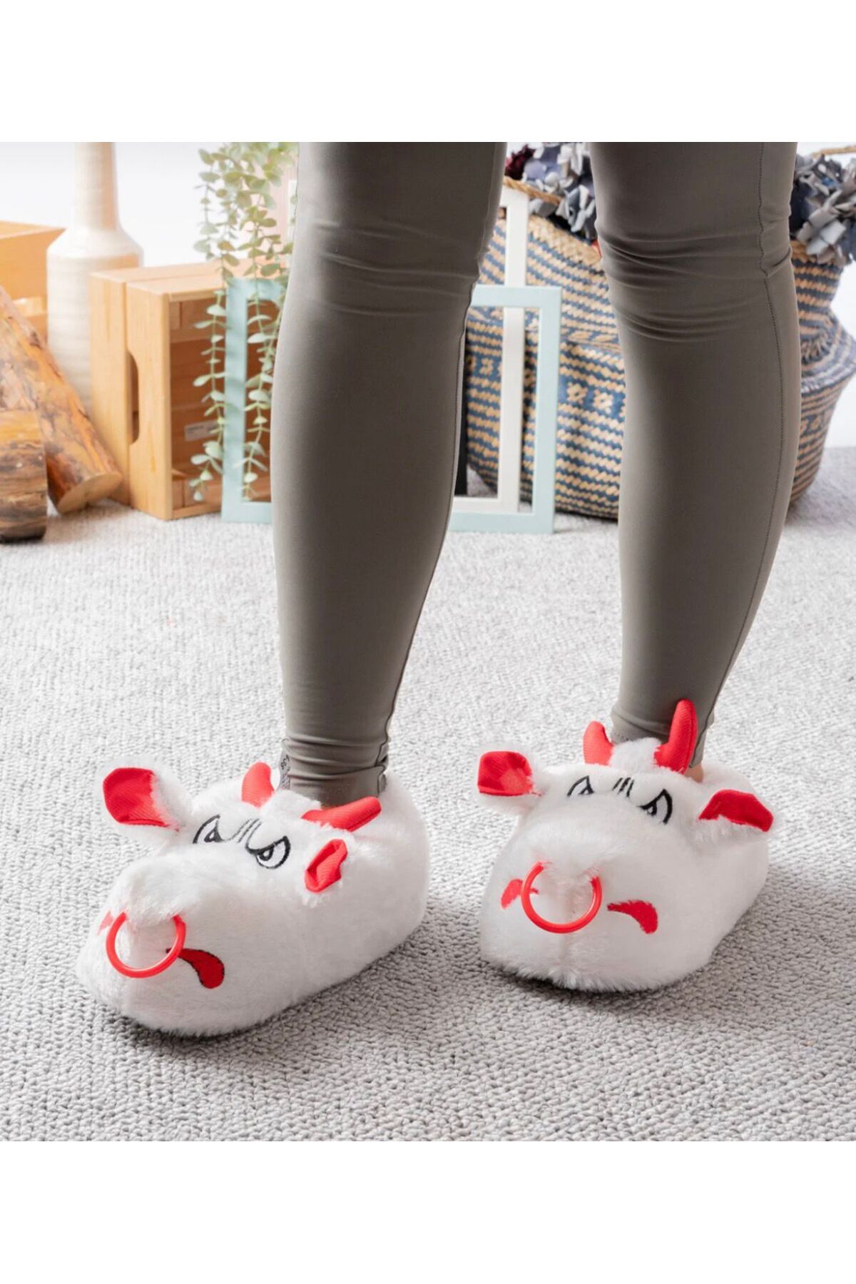 mustey unisex ev ayakkabısı panduf yıkanabilir ses yapmaz görsel 4
