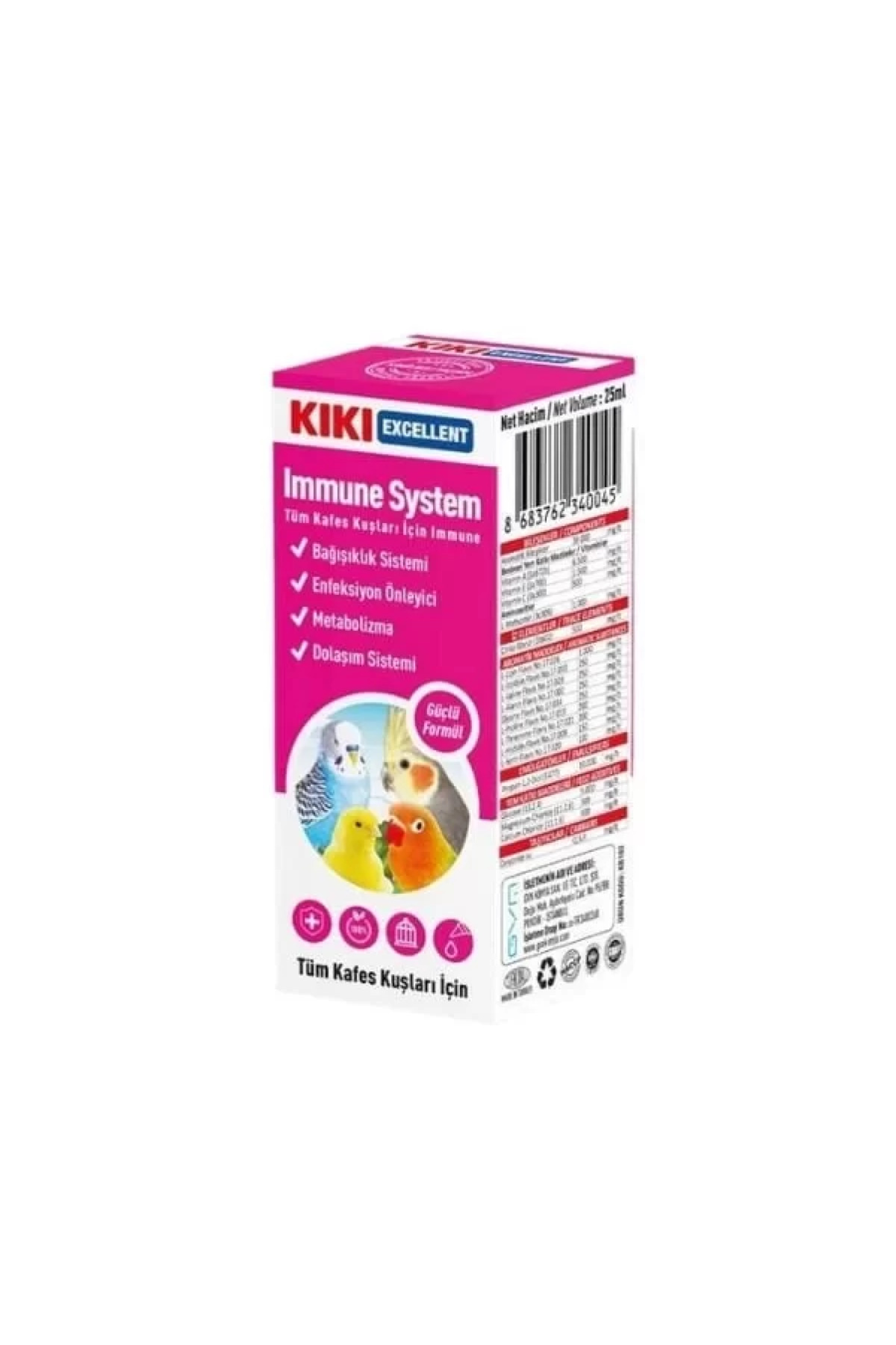 Genel Markalar Immune System Kuşlar için Sıvı Damla 25 Ml