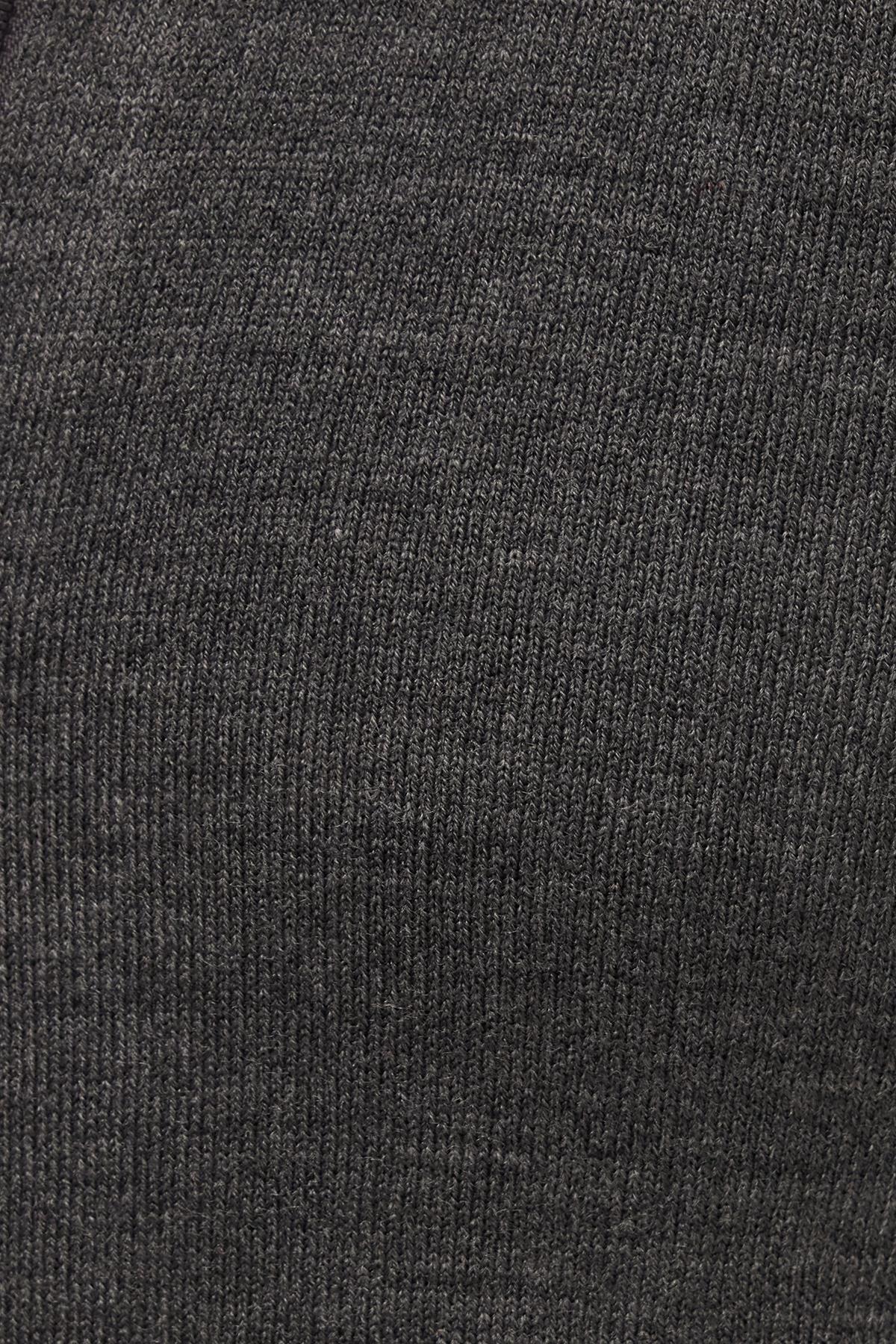 Tudors  Erkek Slim Fit Dar Kesim Gri Dik Yaka Fermuarlı Düz Hırka - Görsel 6