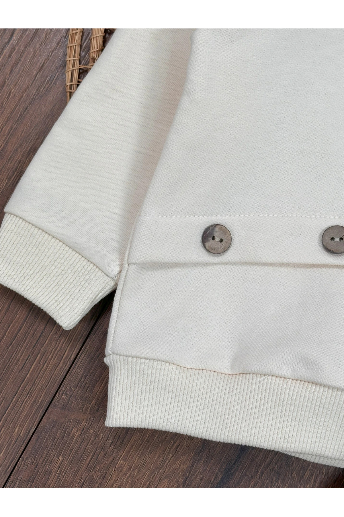 Bolly Baby Düğme Detaylı Bereli Cepli Mevsimlik Erkek Bebek Takım fotoğrafı 5 (önizleme)