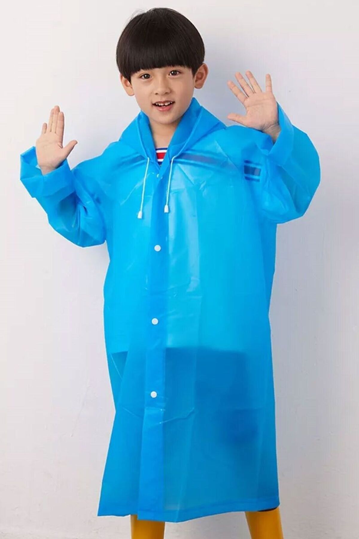 VANCKEY Erkek ve Kız Çocuk Yağmurluk Panço Su Geçirmez fotoğrafı 2 (önizleme)