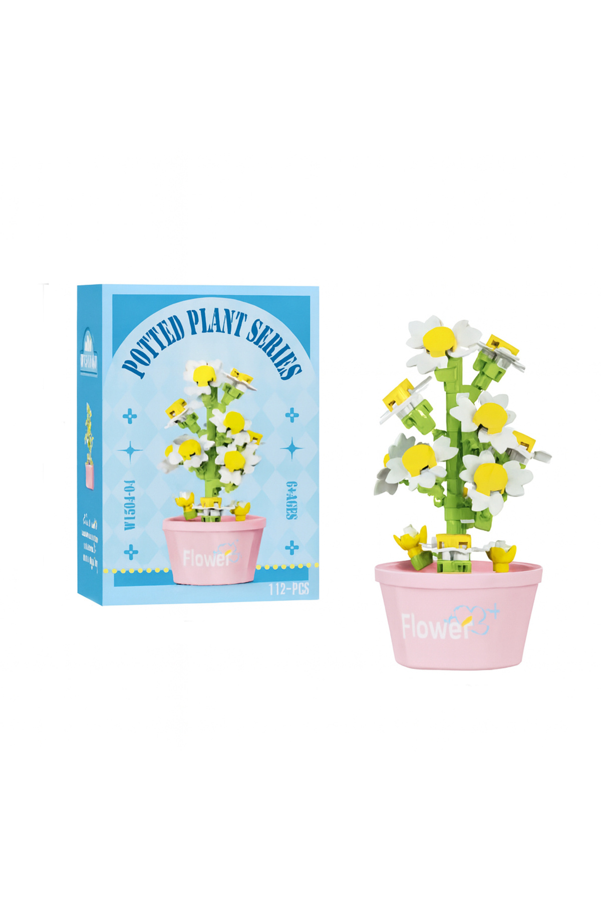 repro design Papatya Bricks Çiçek Legolar Potted Plant Series