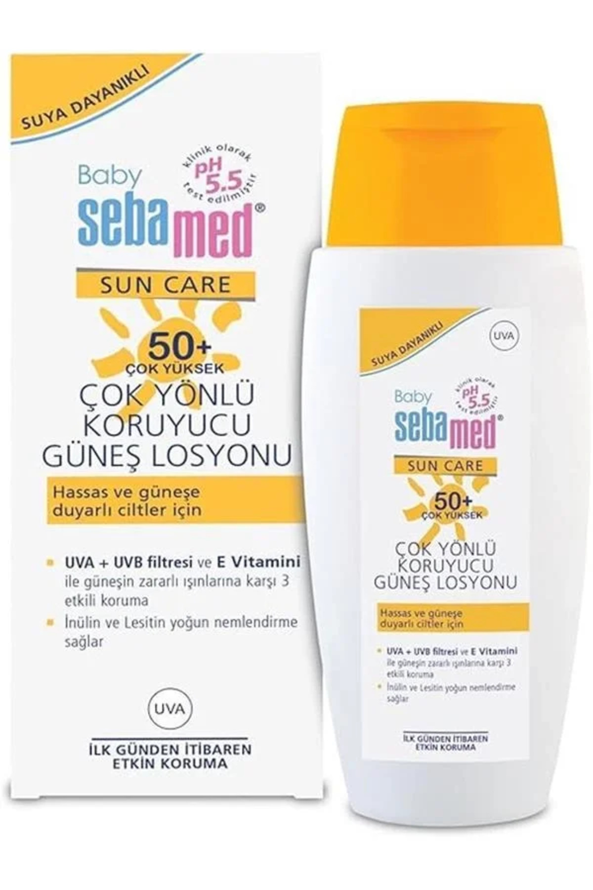 Baby SPF 50+ UVA - UVB Filtresi ve E Vitamini Etkili Çok Yönlü Koruyucu Çocuk Güneş Losyonu — sdecskTM682ZB00UZ938C8 — تصویر 4 از 5