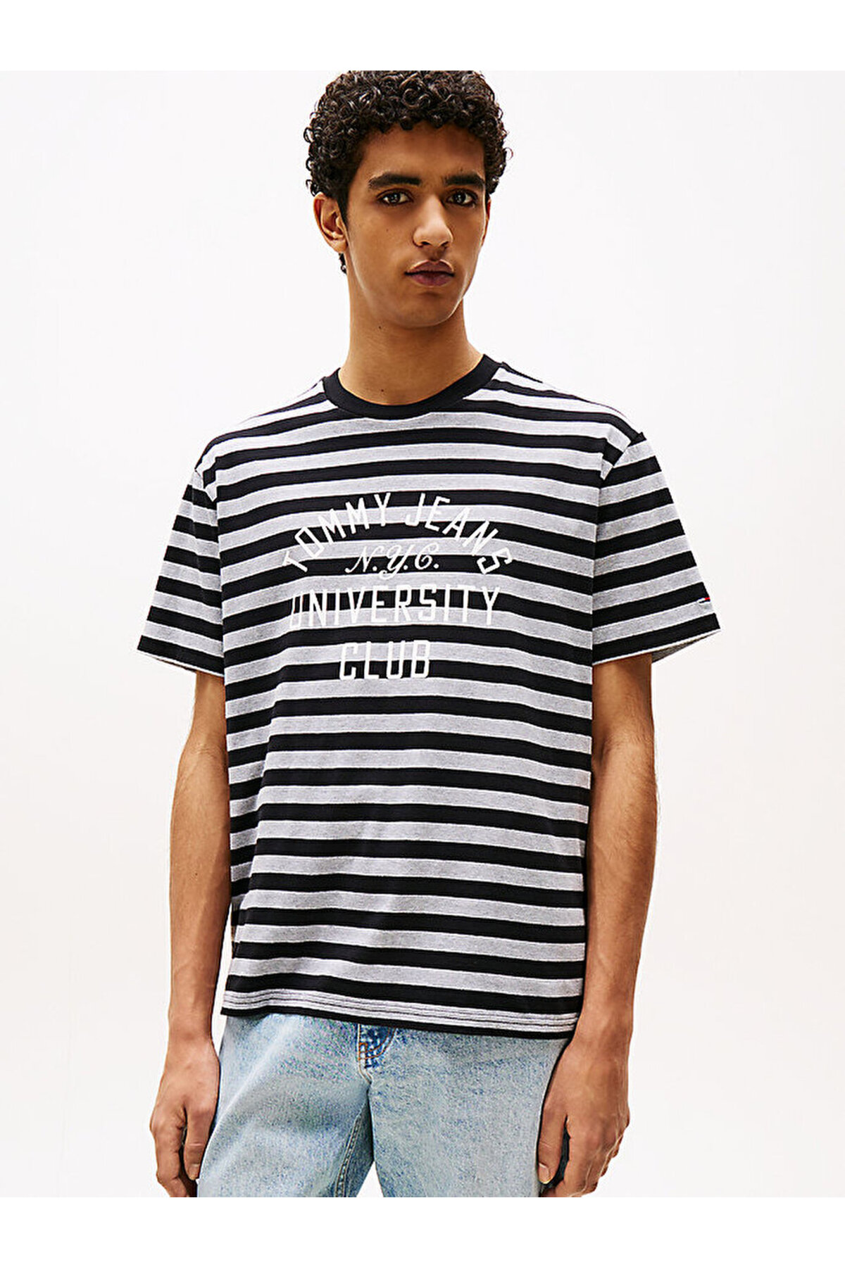 تامی هیلفیگر تی‌شرت مردانه طرح راه راه ریلکس tjm