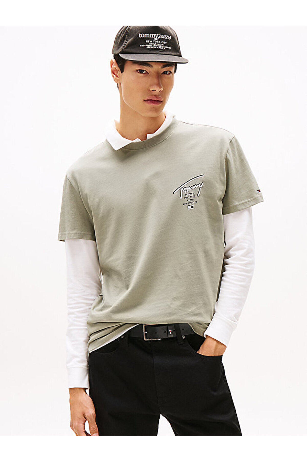 تامی هیلفیگر تی شرت مردانه طرح tjm کد 1001