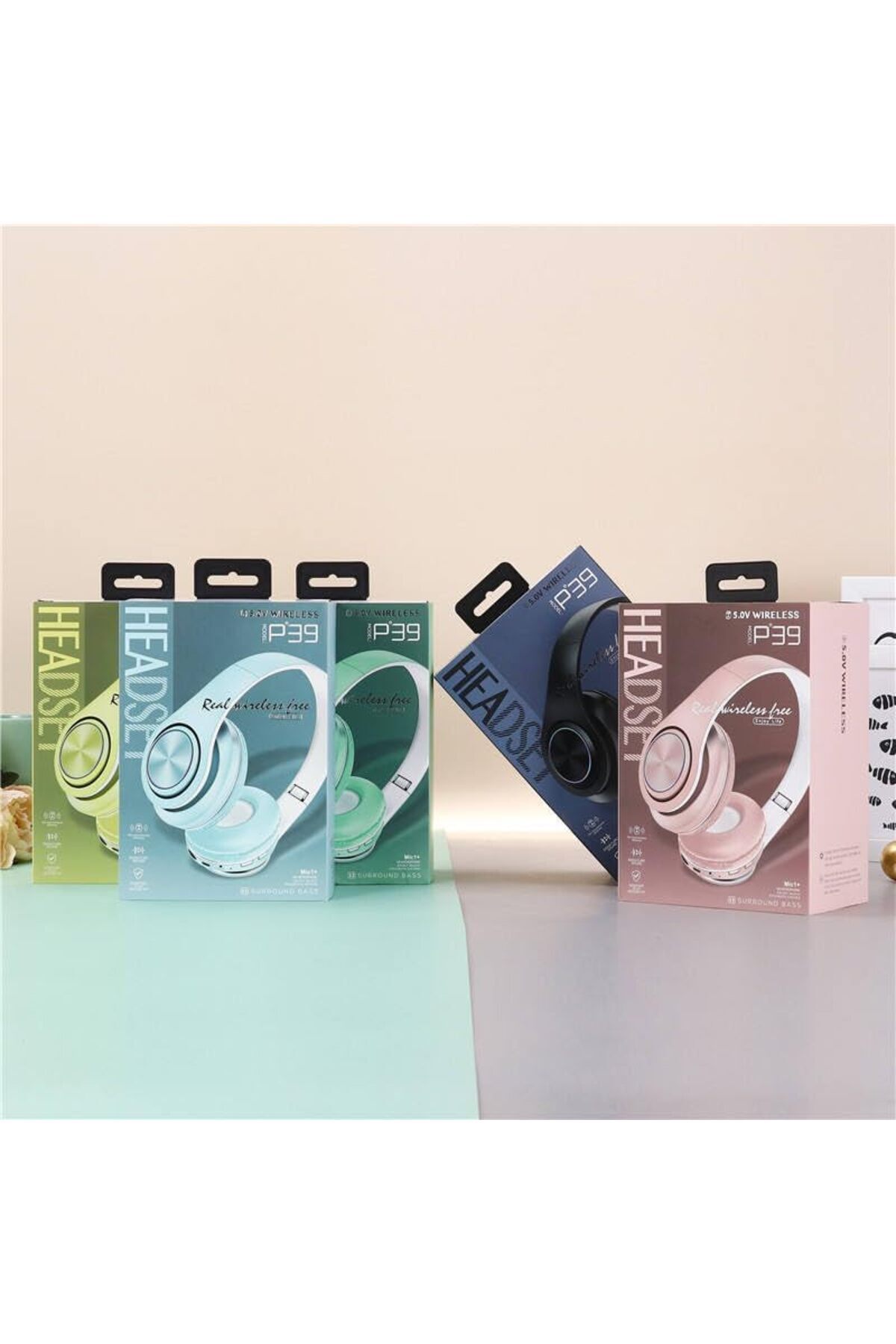 سماعات الرأس BLACK P39: سماعات رأس لاسلكية فاخرة ف...