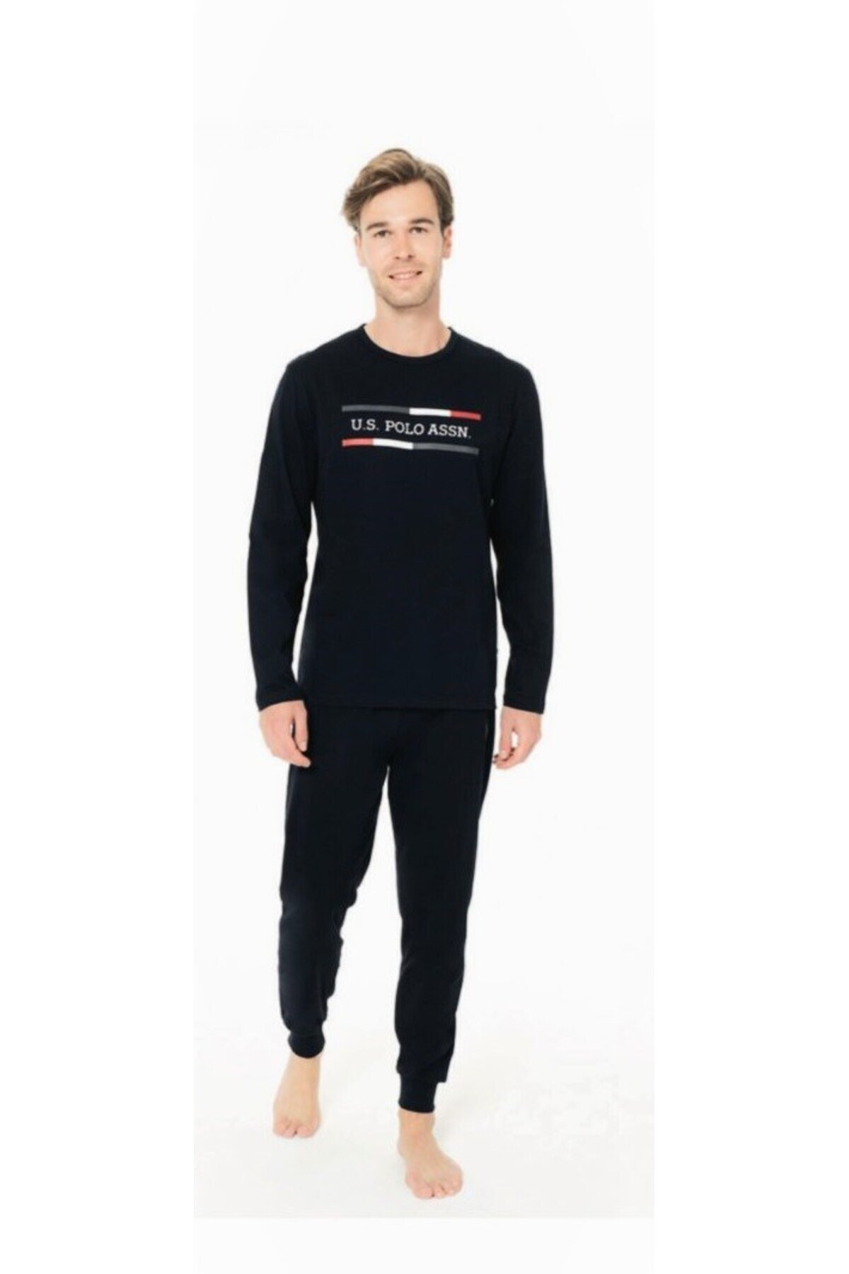 یو اس پولو ست لباس خواب آستین بلند زمستانی مردانه کد ۱۸۹۵۱