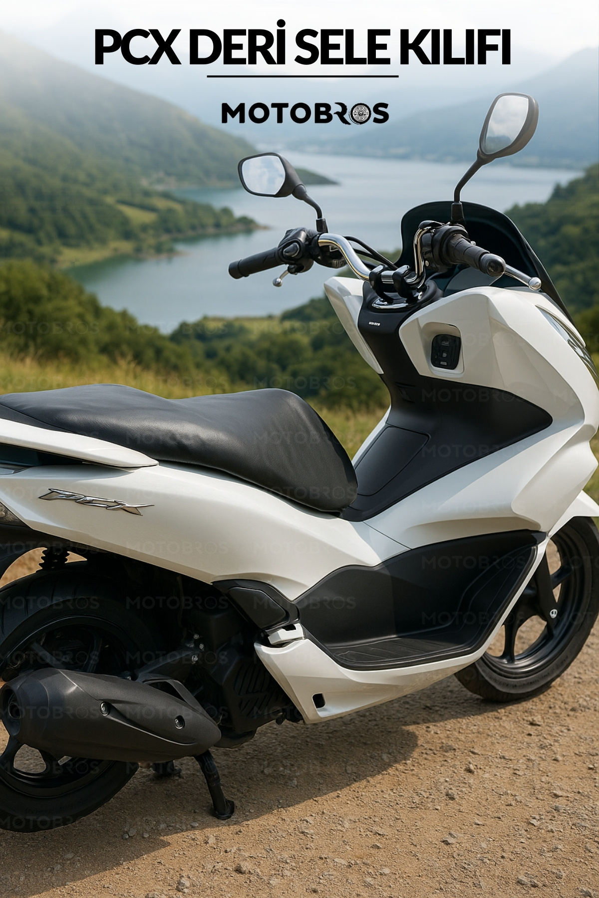 Motobros Honda PCX Uyumlu Deri Koltuk Sele Kılıfı – Su Geçirmez, Kaymaz, Koruyucu Motor Sele Kılıfı fotoğrafı 2 (önizleme)