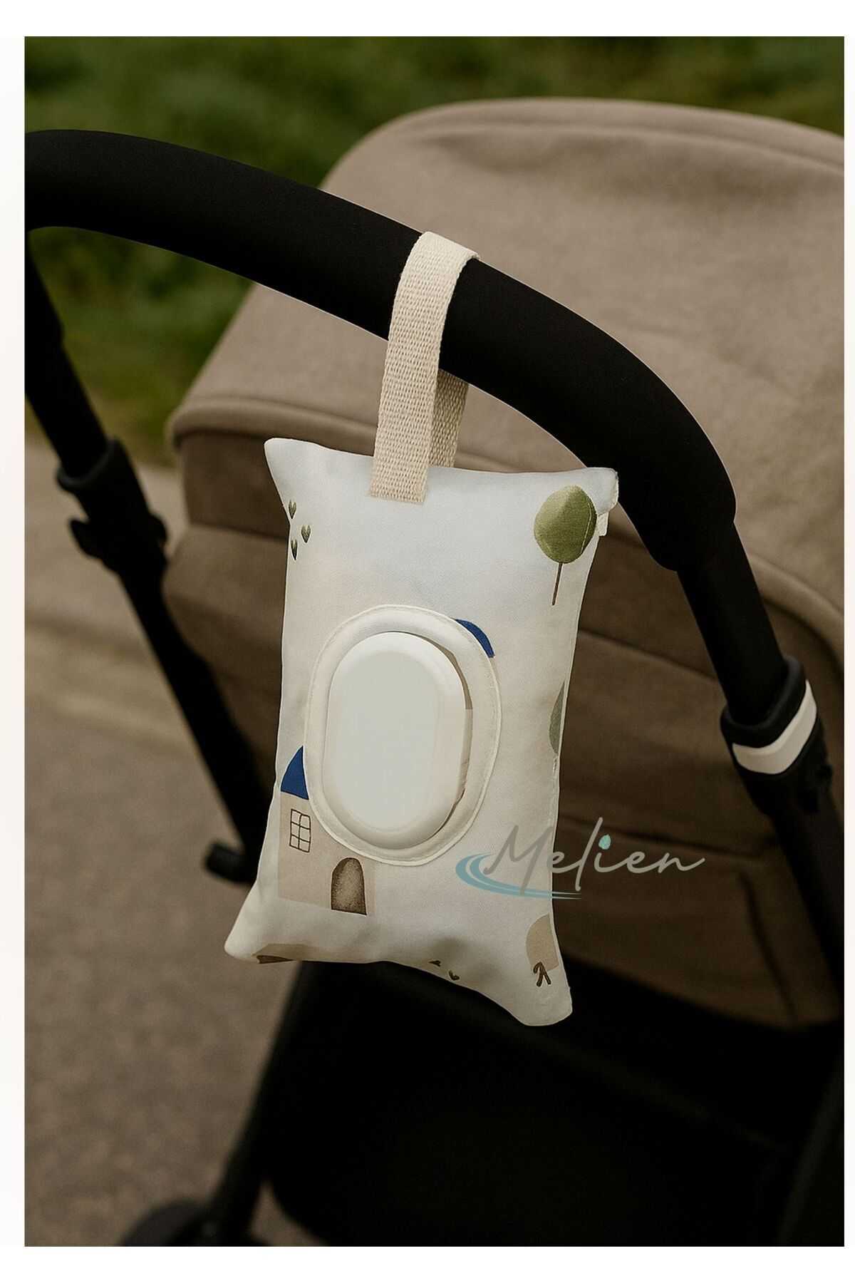 Melien Islak Mendil Saklama Çantası Arabada İşte Evde Seyahatte Kampta Bebek Arabasında Islak Mendil Kutusu fotoğrafı 7 (önizleme)