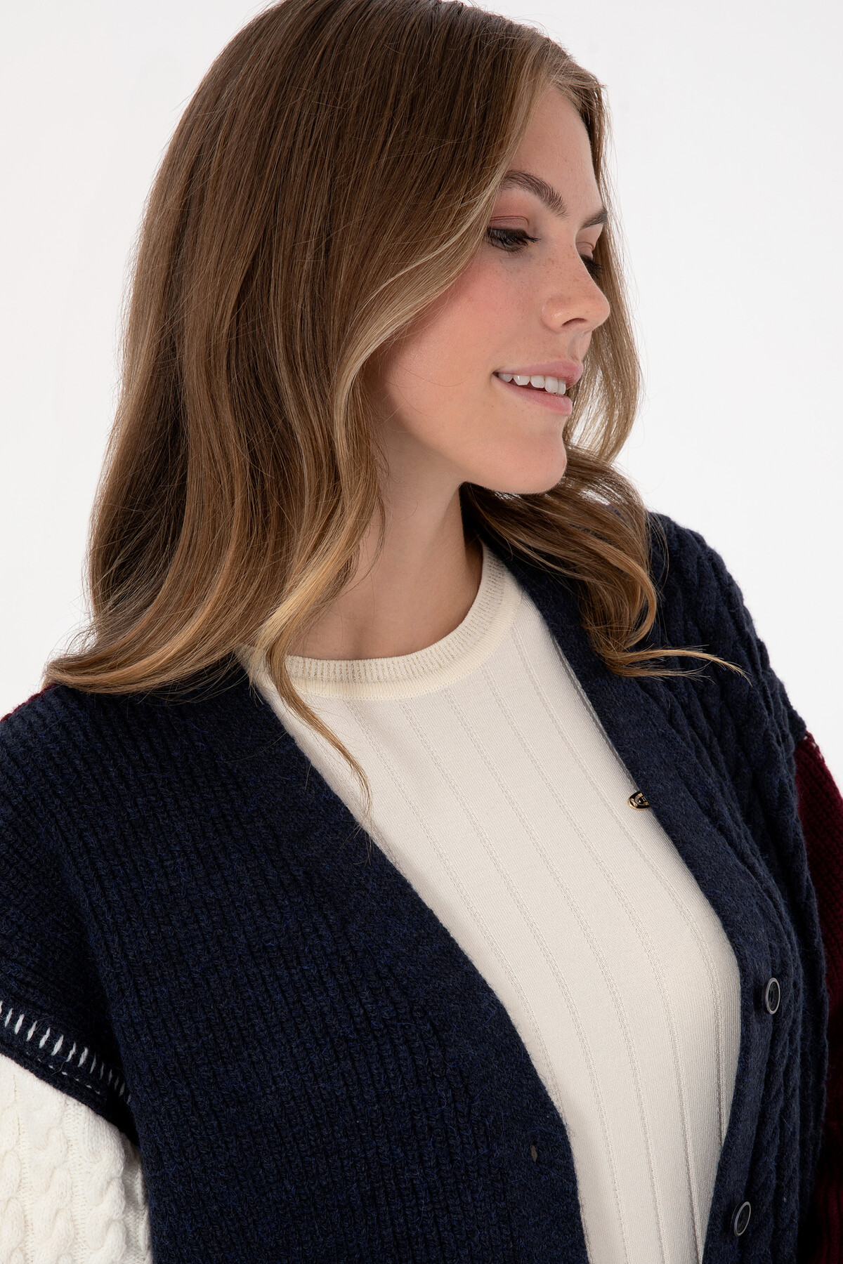 U.S. Polo Assn.  Kadın Lacivert Triko Hırka 50310761-VR033 - Görsel 2