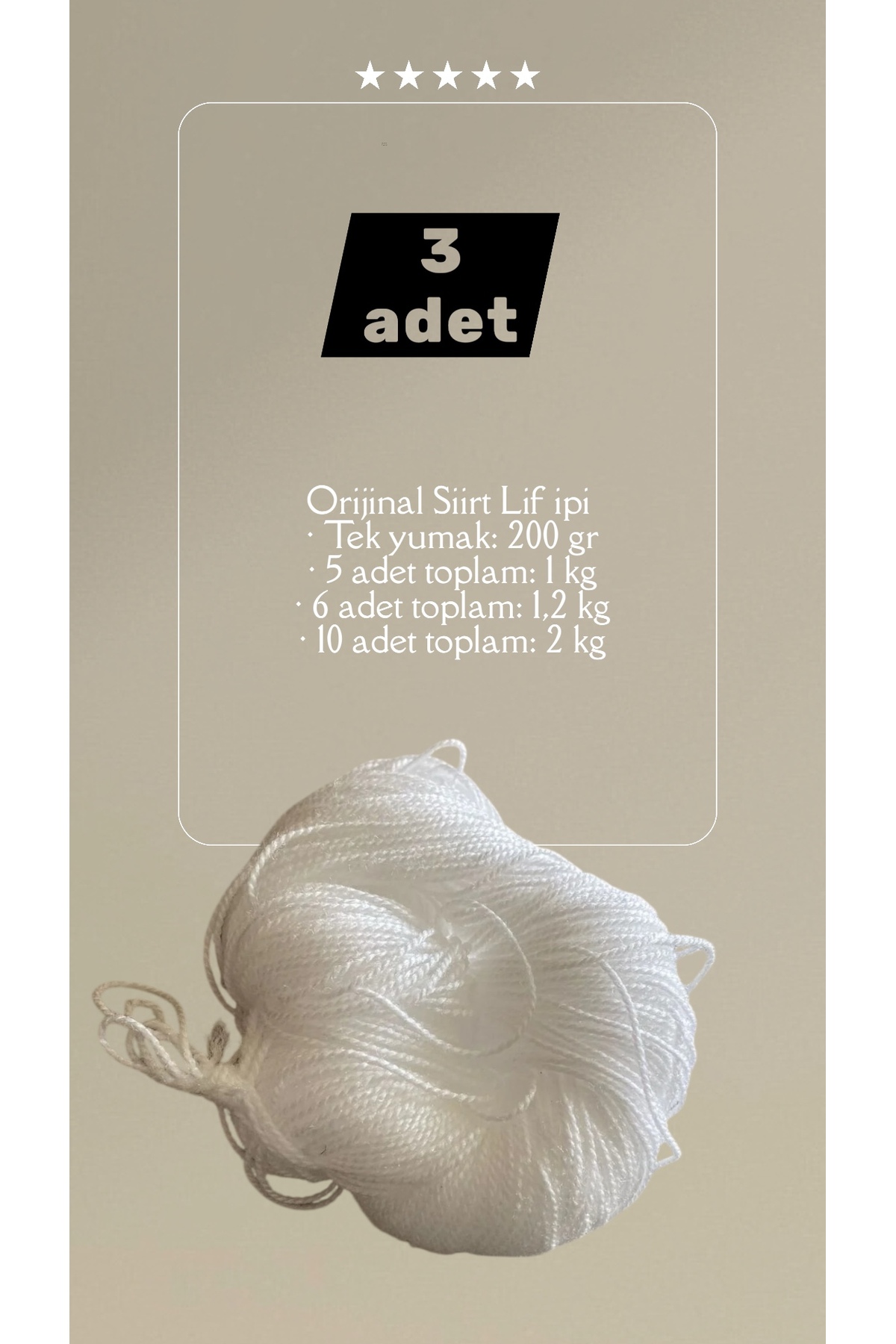 Şen Mardin Siirt Bath Washcloth Rope, Handmade, Crystal White ...