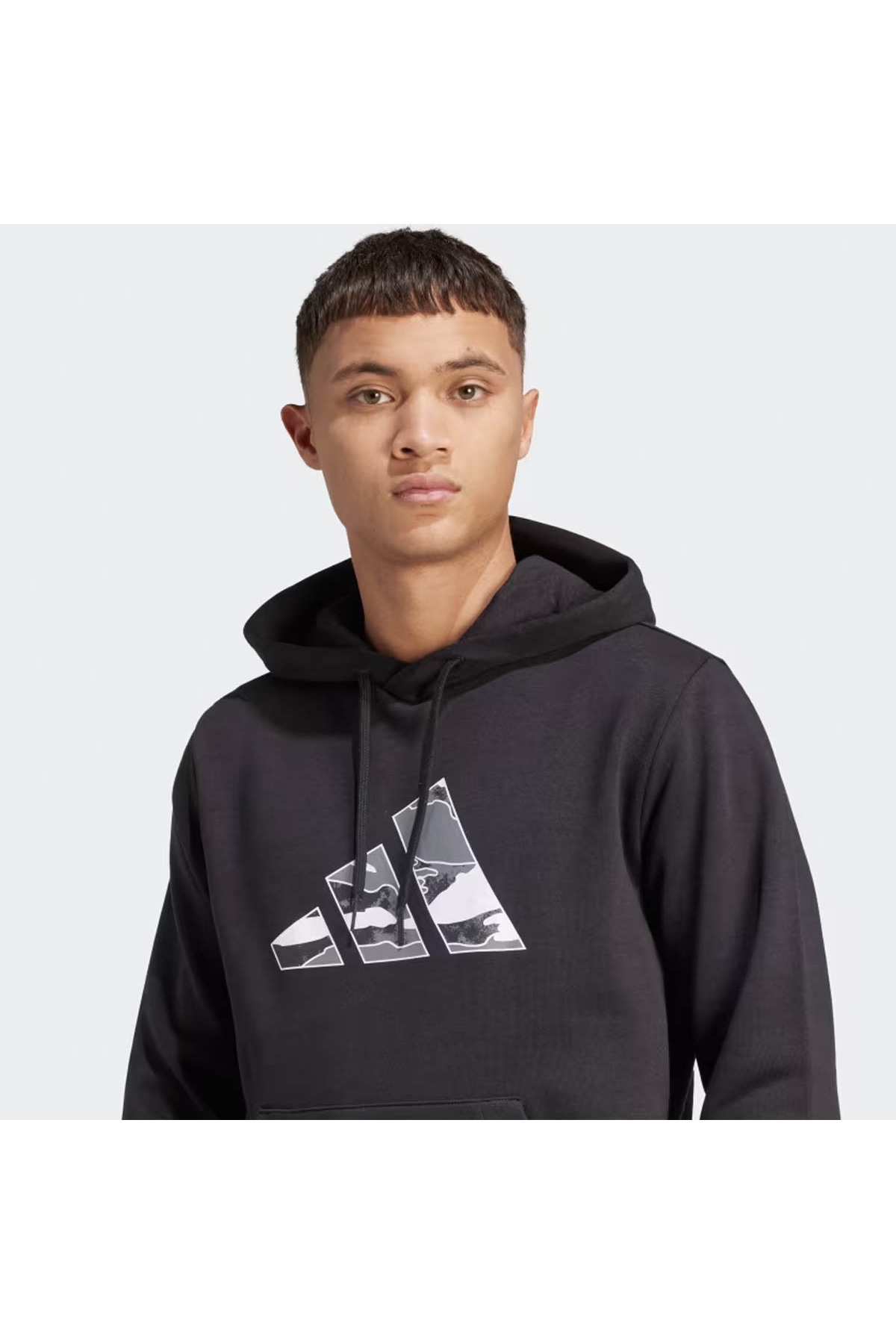 adidas Camo Graphic Kapüşonlu Siyah Erkek Sweatshirt Jm6378 görsel 5