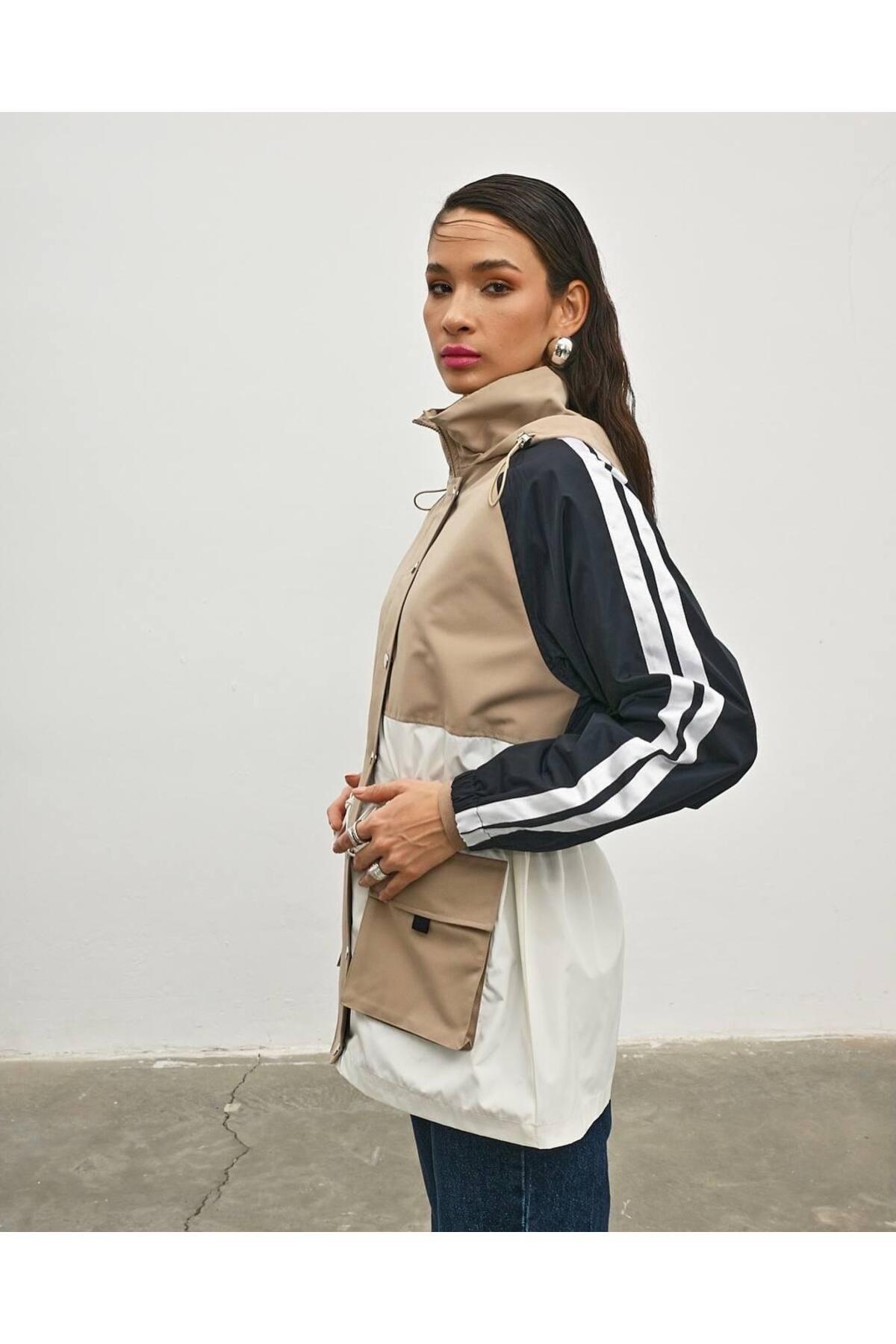 Yeys  Colorblock Mix Yağmurluk Parka - Görsel 4