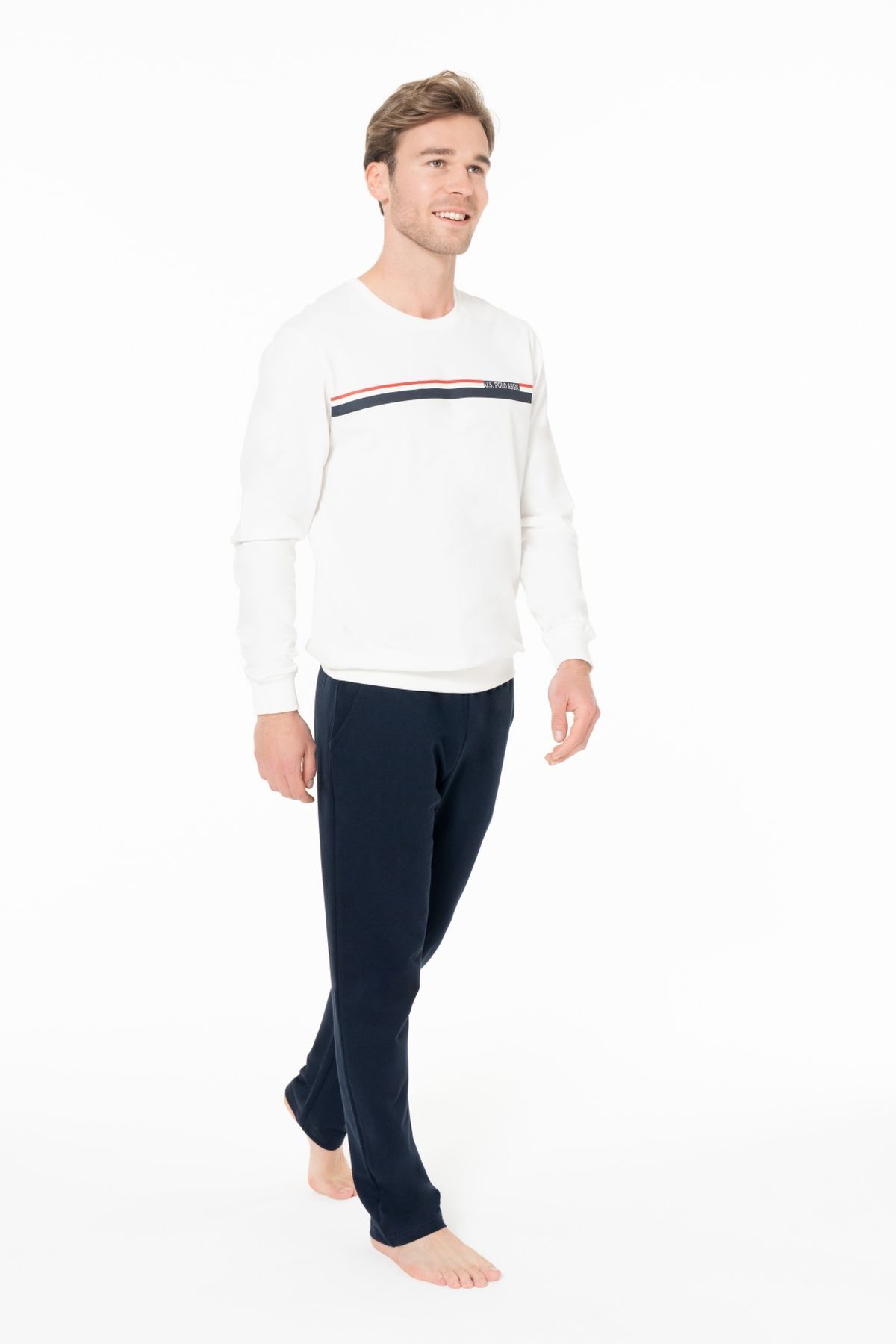 ست پیژامه و لباس خواب مردانه یقه گرد | یو اس پولو U.S. Polo Assn. USP18925B TR - تصویر 3