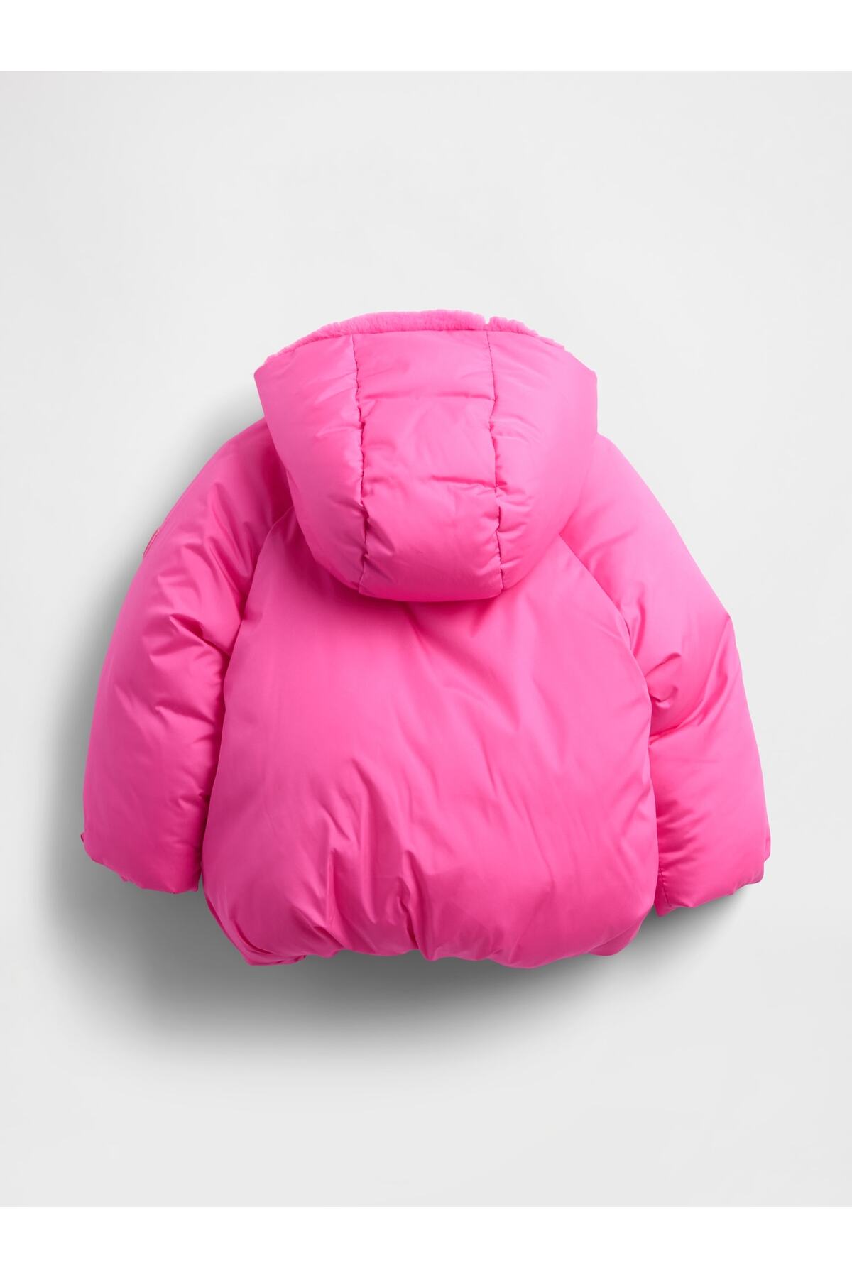 GAP Kız Bebek Pembe Cozy Puffer Şişme Mont fotoğrafı 3 (önizleme)