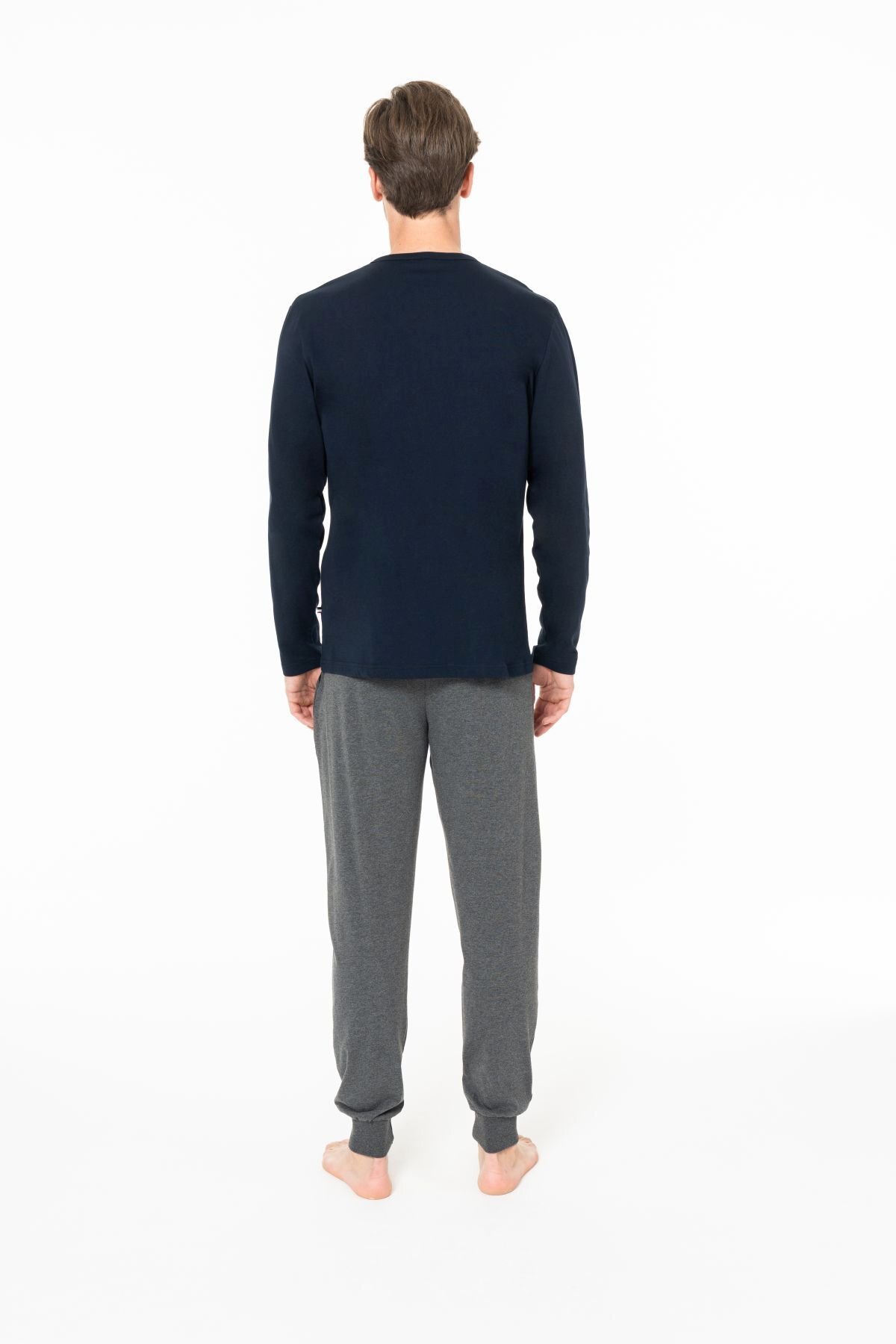 ست پیژامه و لباس خواب مردانه یقه گرد | یو اس پولو U.S. Polo Assn. USP18953 TR - تصویر 2