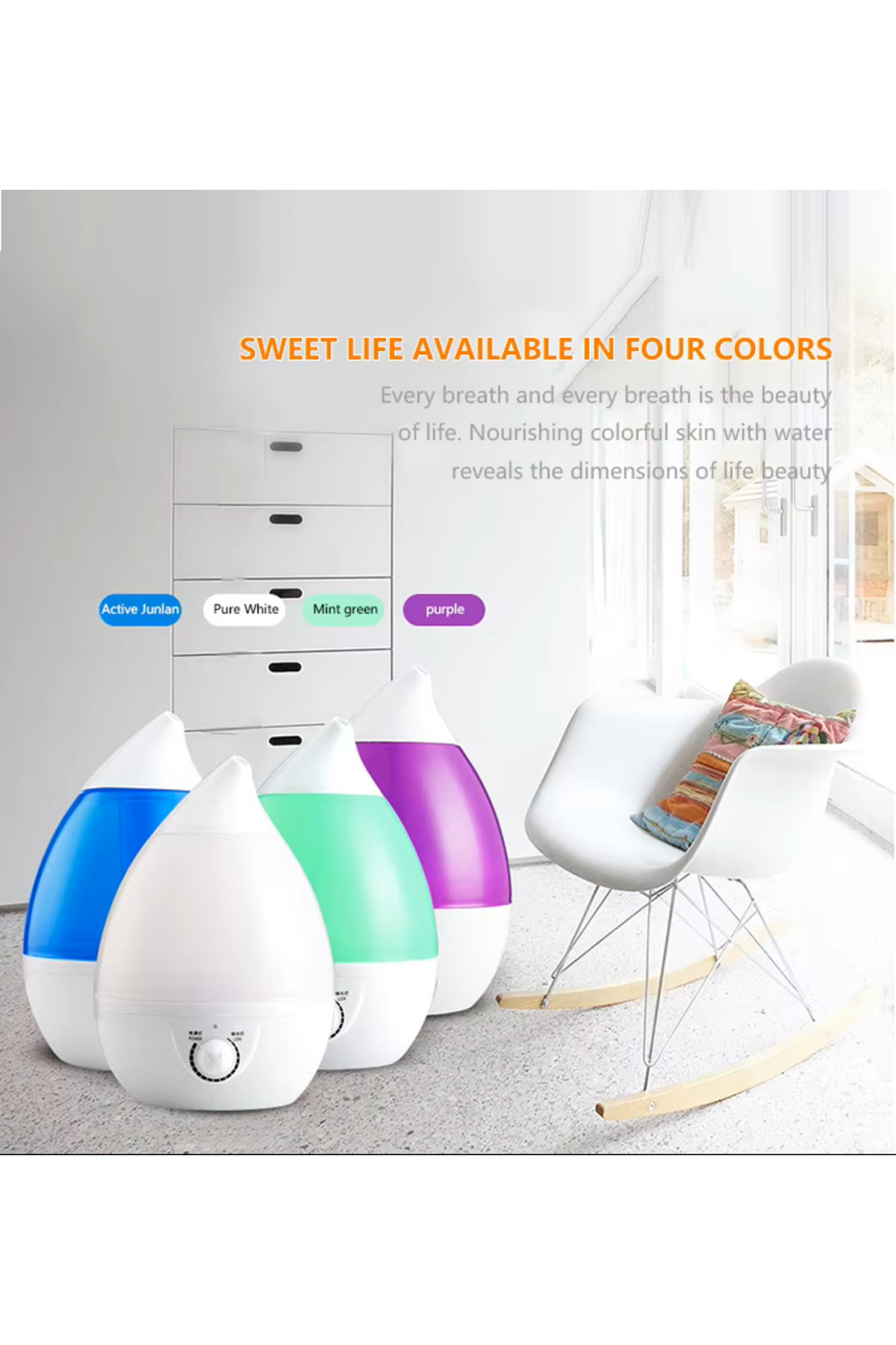 ريفورا فواح مرطب هواء و موزع عطري بسعة 3لتر