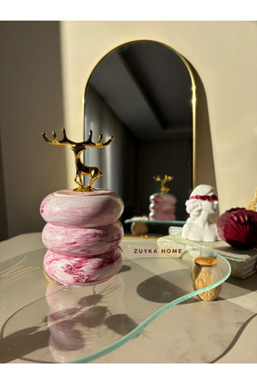ZUYKA HOME GEYİK Kapaklı Dekoratif Bubble Organizer Tabak/kutu