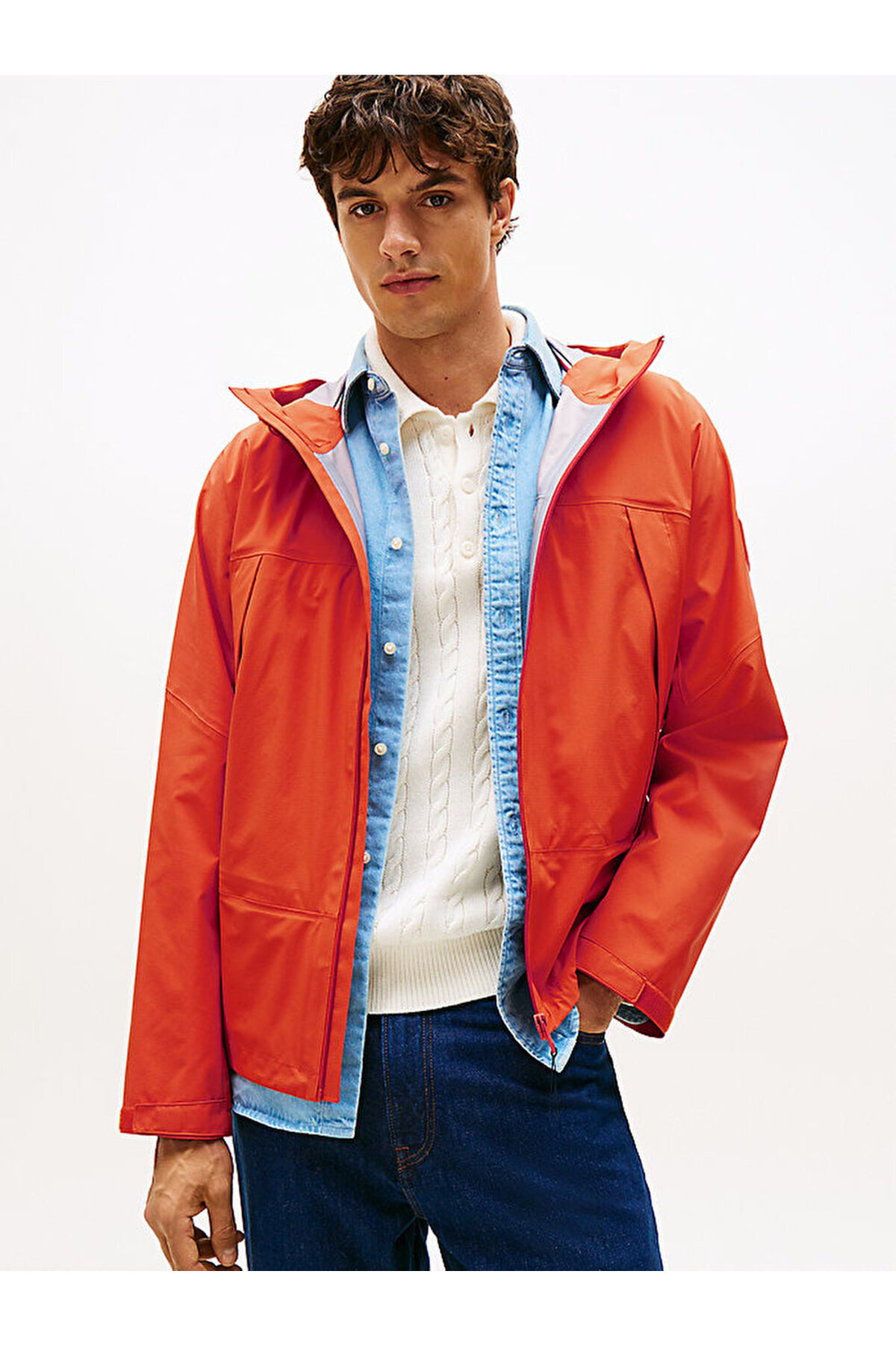 تامی هیلفیگر کاپشن کلاه‌دار مردانه طرح فنی