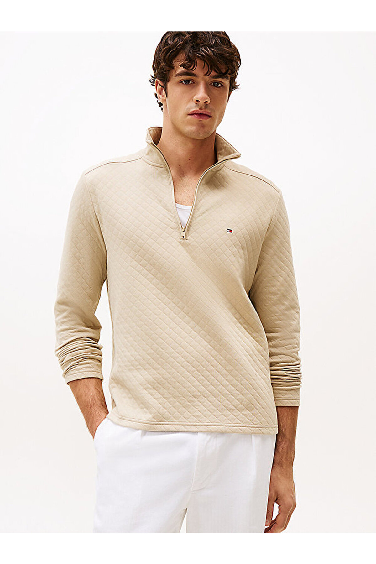 تامی هیلفیگر سویشرت مردانه با زیپ ۱/۴