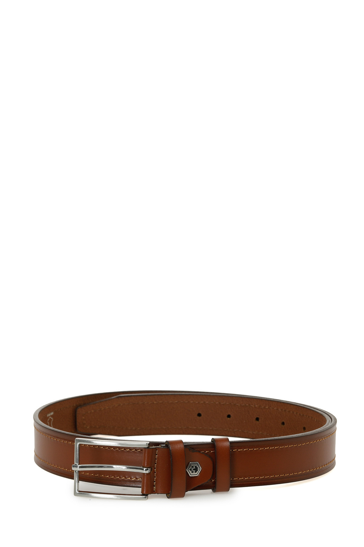 لامبرجک کمربند مردانه قهوه‌ای GM REYES مدل 5PR THIN LEATHER