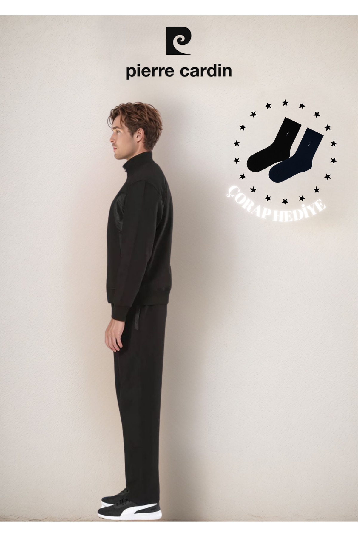 ست گرمکن ـ سویشرت و شلوار ورزشی مردانه راسته فاق نرمال آستین بلند | پیر کاردین Pierre Cardin OL.PC.7000.001 - تصویر 4