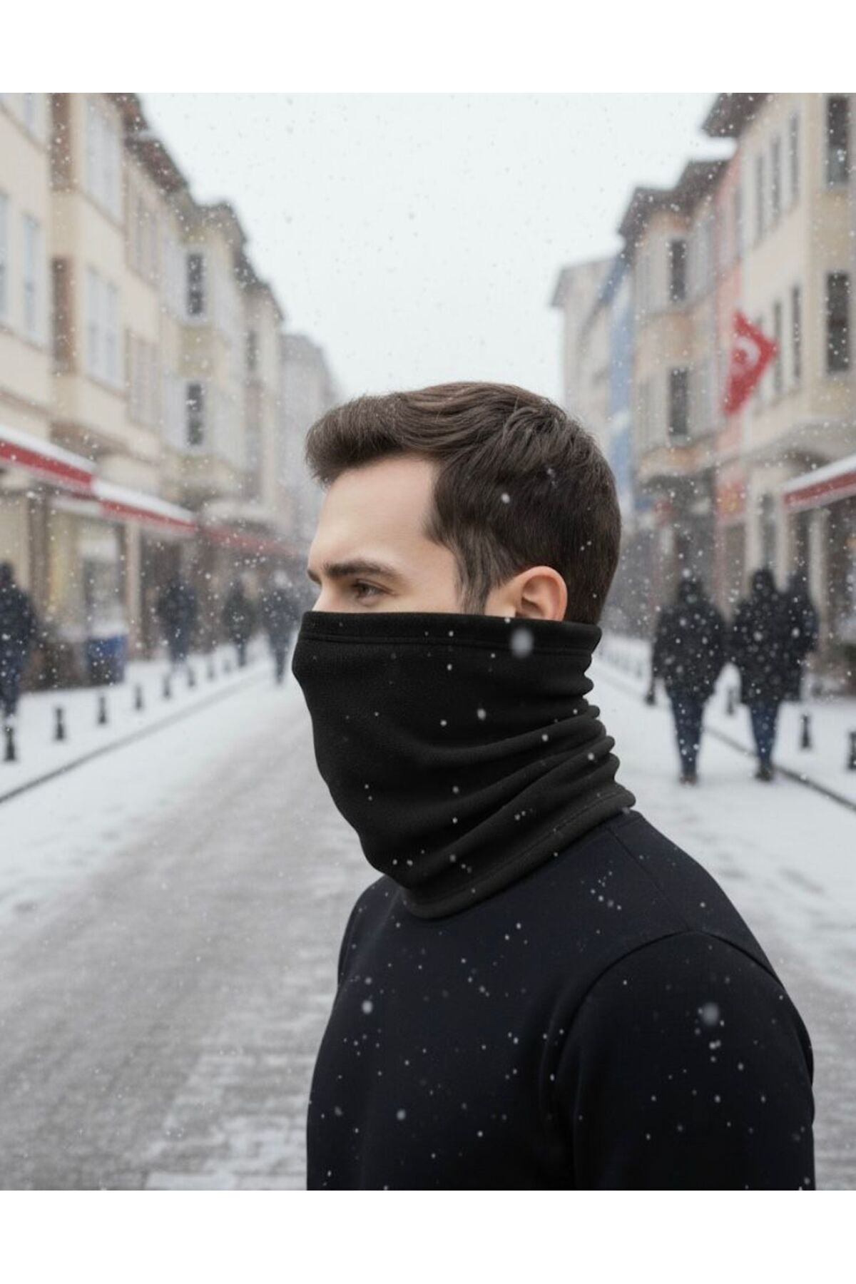 Genel Markalar Siyah Polar Boyunluk Bere görsel 4