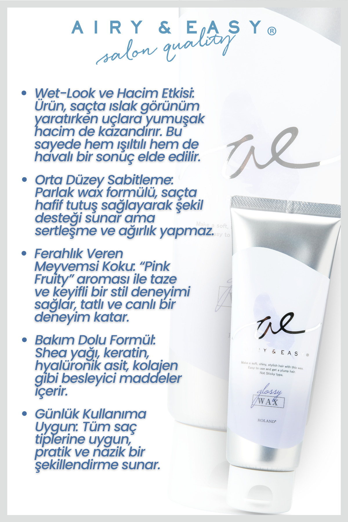 واکس براق و انعطاف‌پذیر Airy & Easy Glossy، واکس حالت‌دهنده موی براق و انعطاف‌پذیر — CR140827 — تصویر 2 از 6