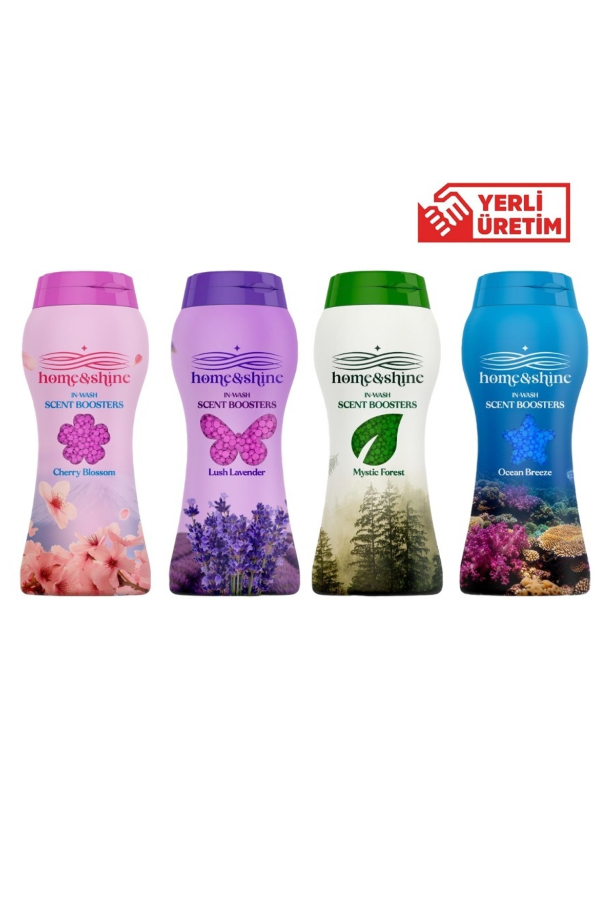Home &shine Granül Çamaşır Parfümü Cherry Blossom,mystic Forest, Lush Lavender,ocean Breeze 4 X225 G