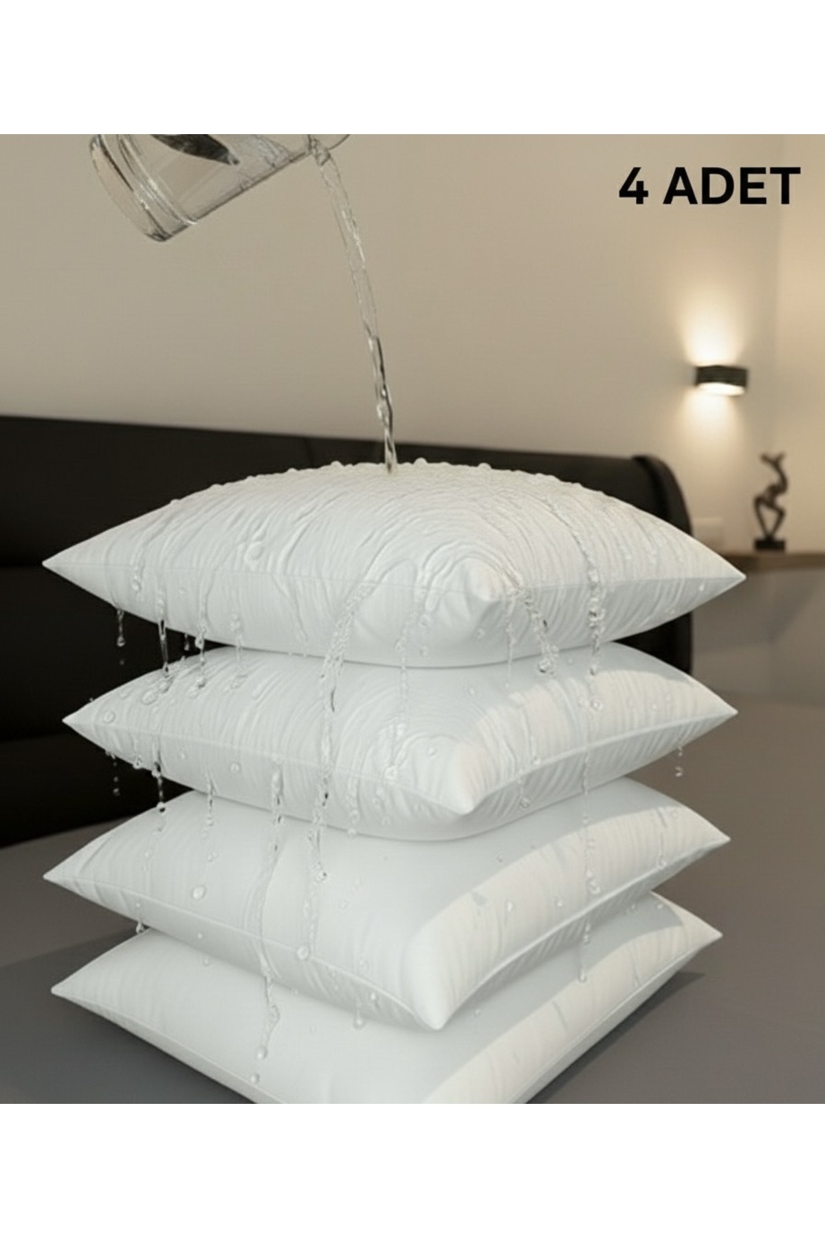 Home 4'lü sıvı geçirmez yastık alezi