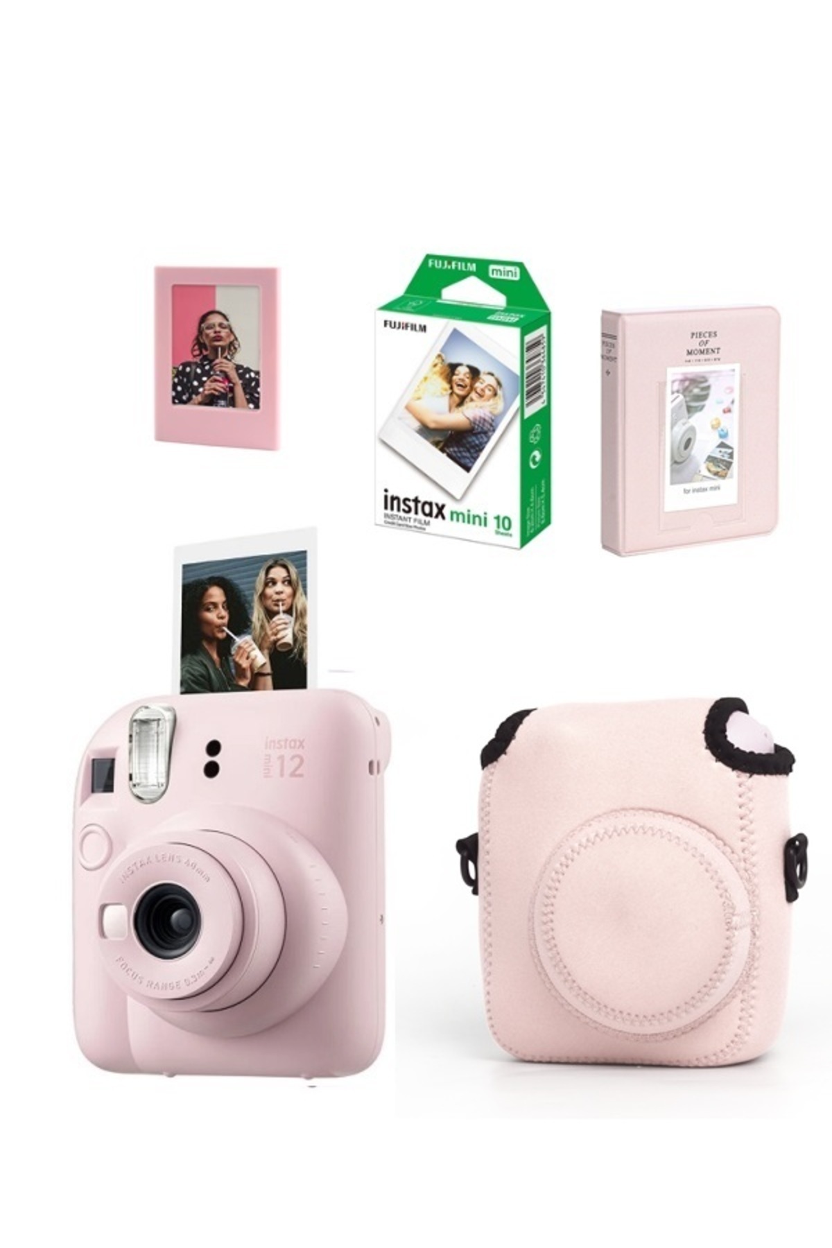 Fujifilm Instax Mini 12 Fotoğraf Makinesi-10lu Film- Elastic Kılıf-64lü Albüm Ve Mıknatıslı Çerçeve Seti 2